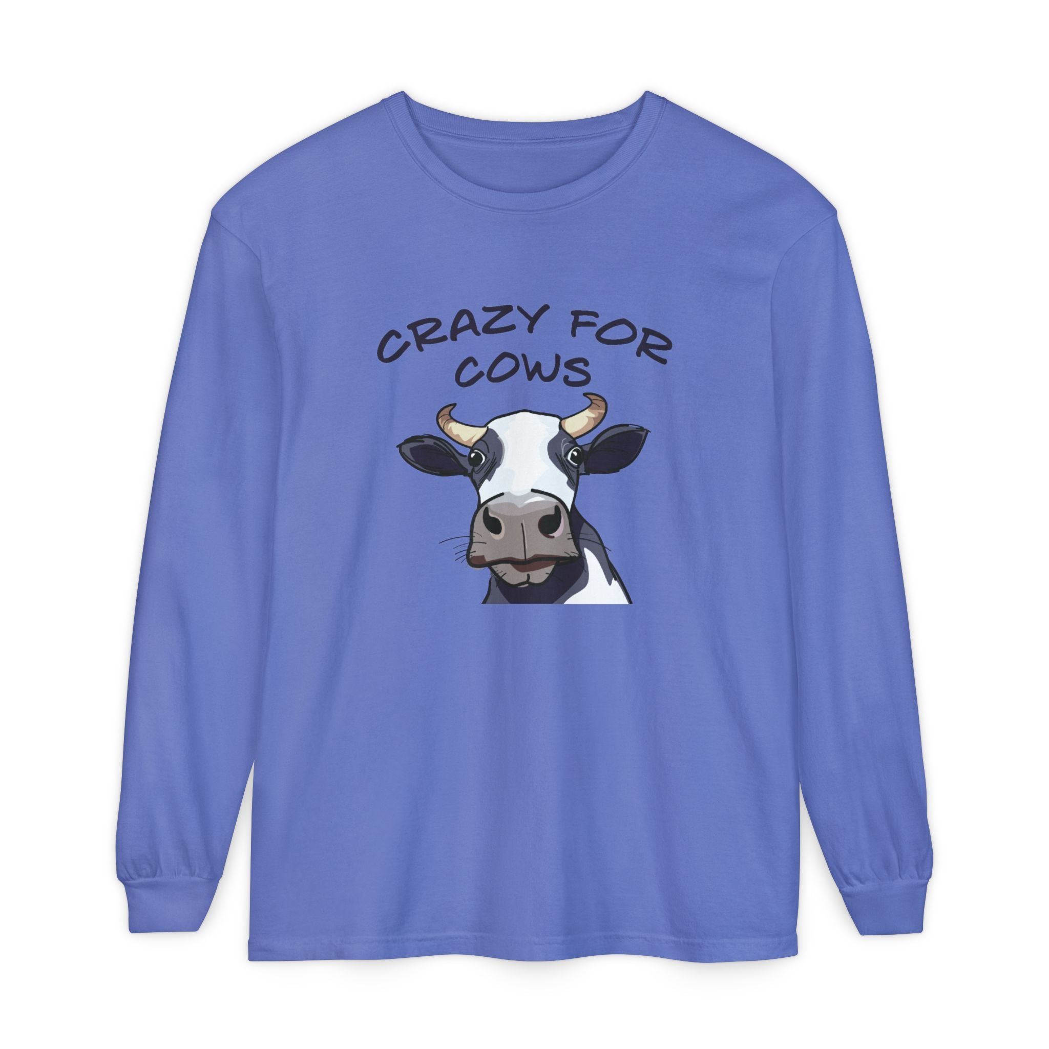 Homestead Women's Long Sleeve - Crazy For Cows | Long - sleeve by atgodanddesigns