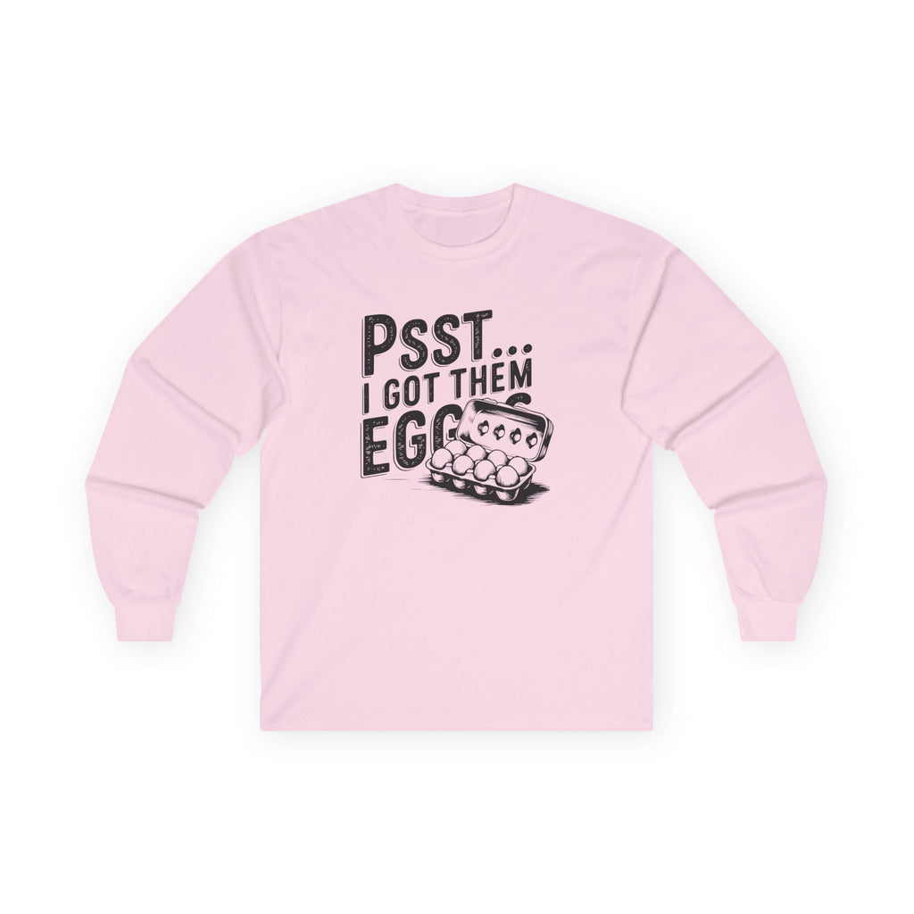 Homestead Women's Long Sleeve - Psst...I Got Them Eggs | Long - sleeve by atgodanddesigns