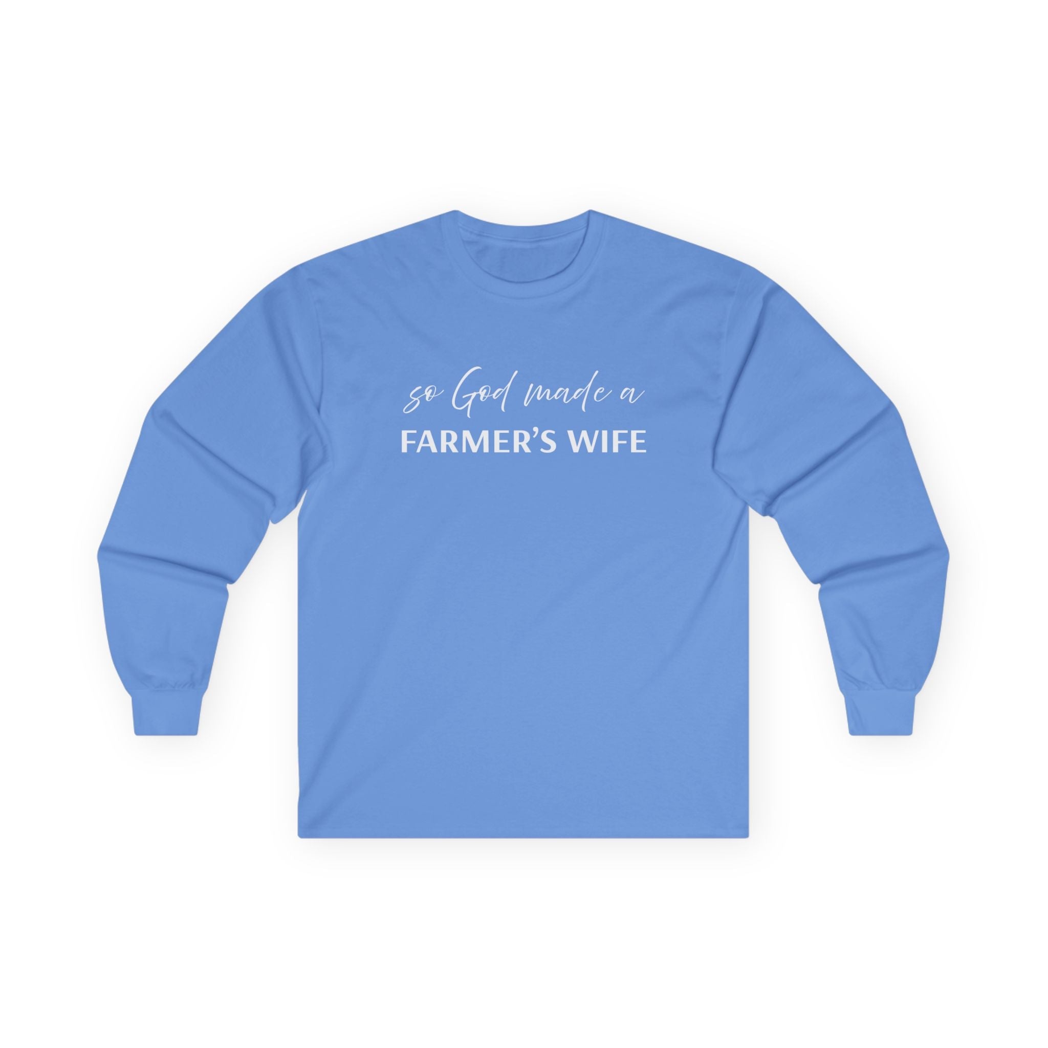 Homestead Women's Long Sleeve - So God A Farmers Wife | Long - sleeve by atgodanddesigns