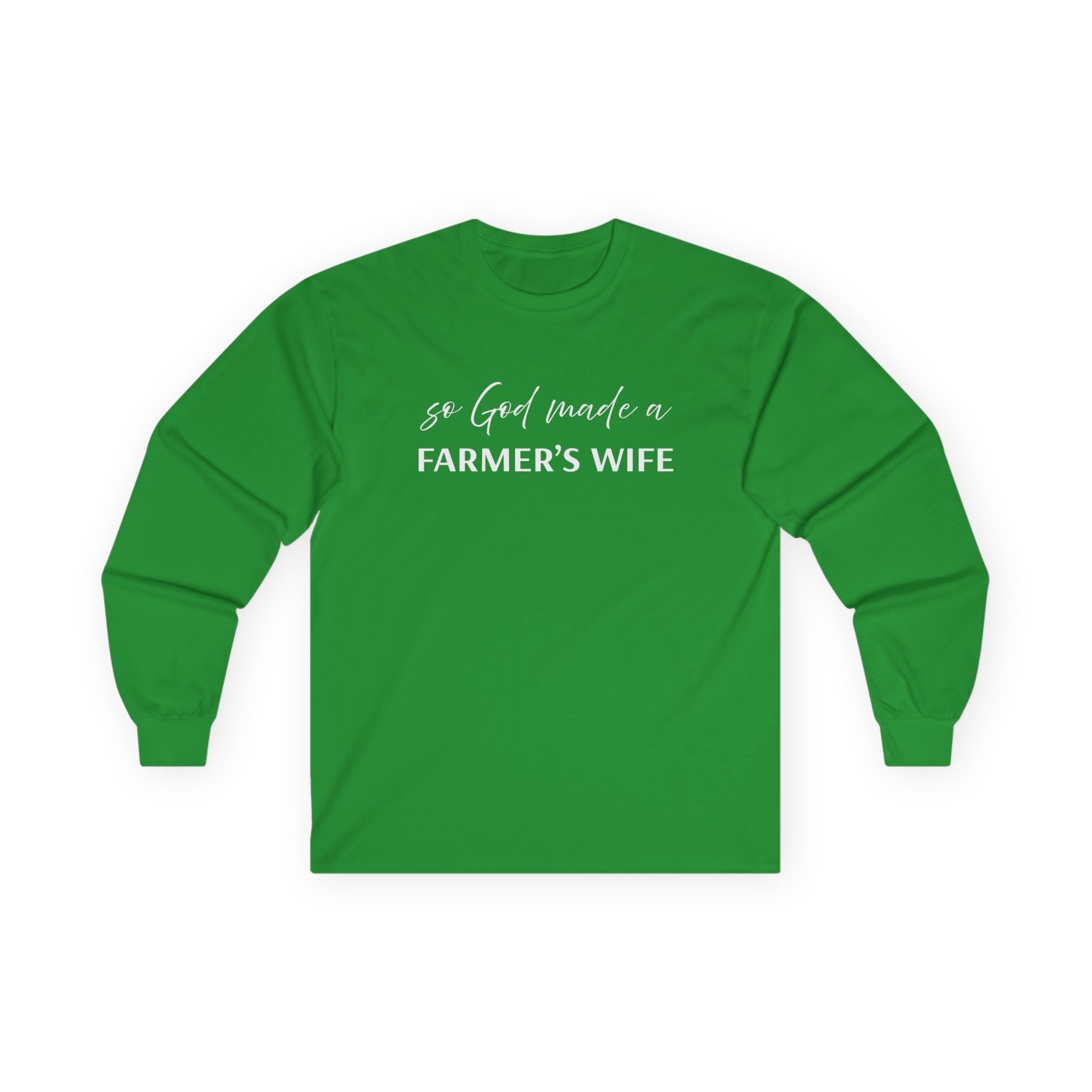 Homestead Women's Long Sleeve - So God A Farmers Wife | Long - sleeve by atgodanddesigns