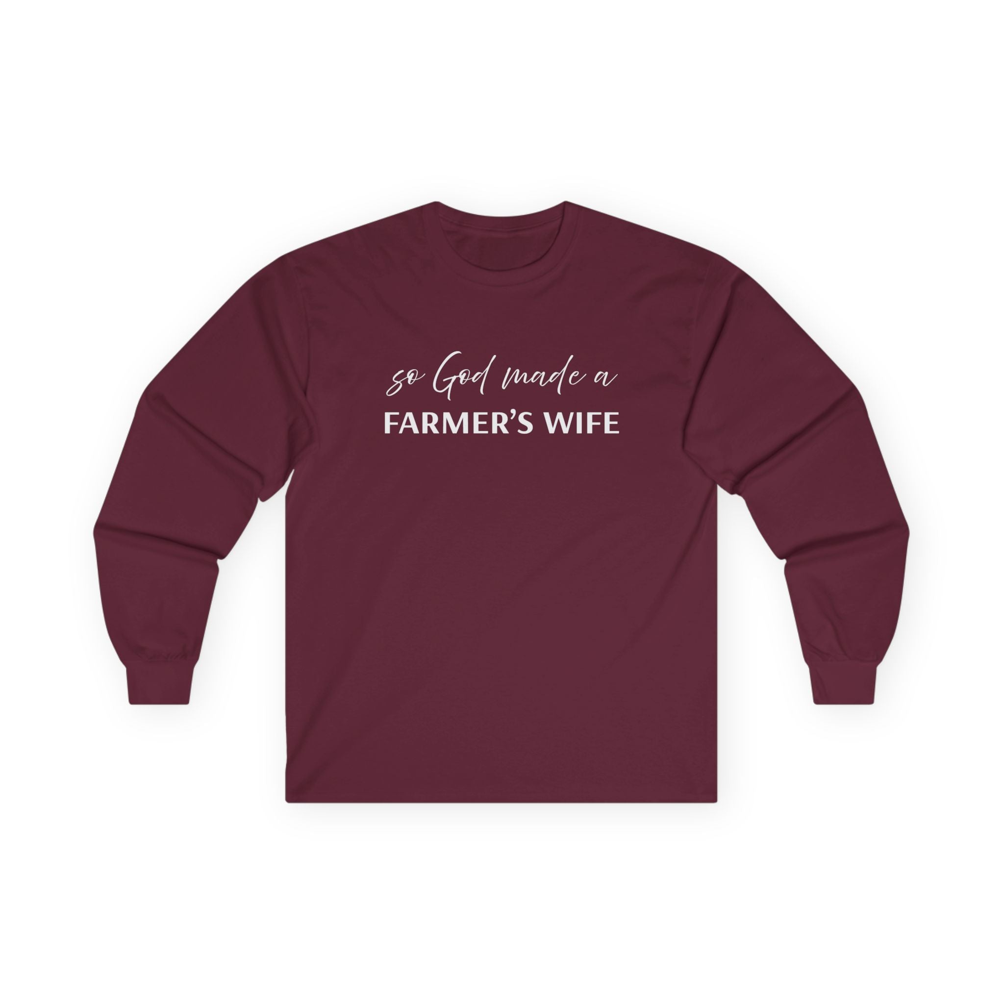 Homestead Women's Long Sleeve - So God A Farmers Wife | Long - sleeve by atgodanddesigns