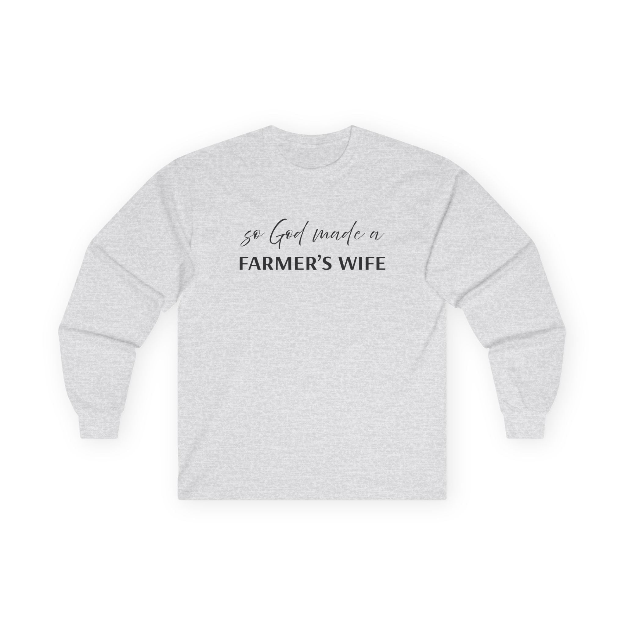 Homestead Women's Long Sleeve - So God A Farmers Wife | Long - sleeve by atgodanddesigns