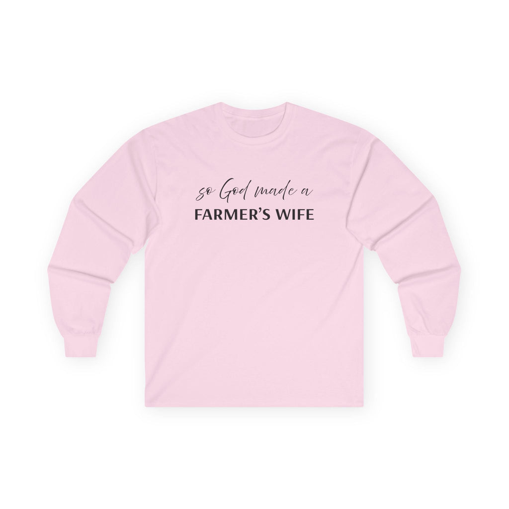 Homestead Women's Long Sleeve - So God A Farmers Wife | Long - sleeve by atgodanddesigns