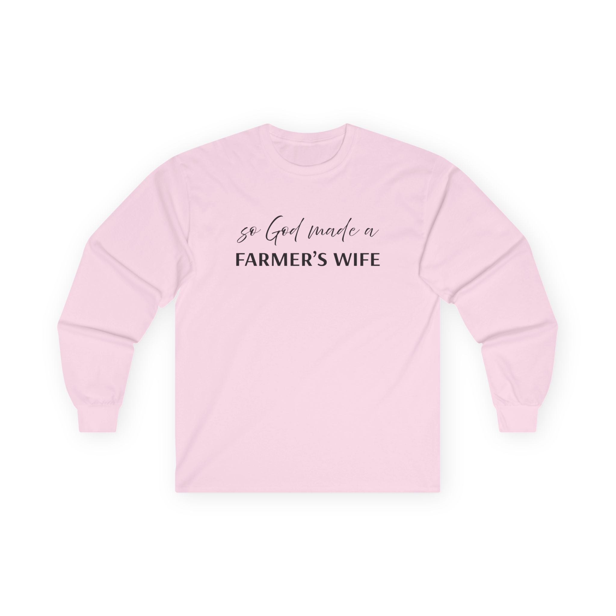 Homestead Women's Long Sleeve - So God A Farmers Wife | Long - sleeve by atgodanddesigns