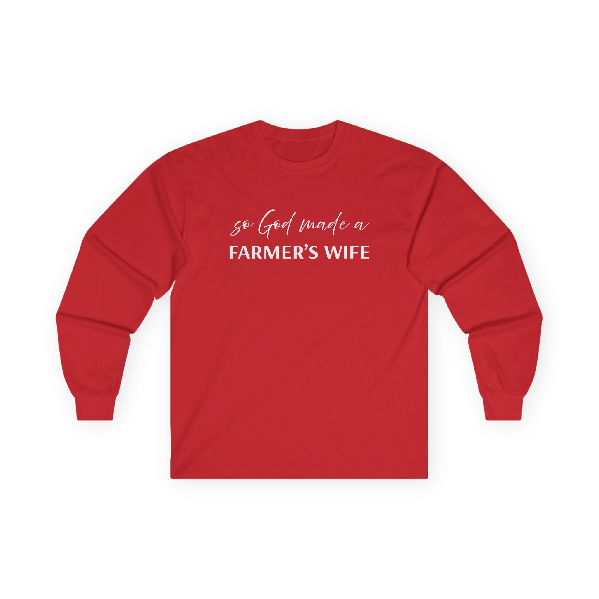 Homestead Women's Long Sleeve - So God A Farmers Wife | Long - sleeve by atgodanddesigns