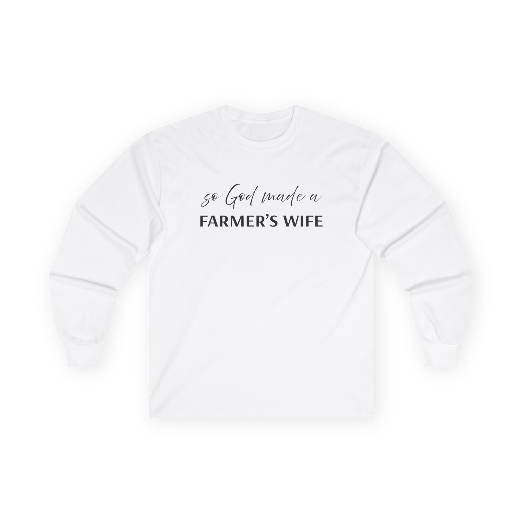 Homestead Women's Long Sleeve - So God A Farmers Wife | Long - sleeve by atgodanddesigns