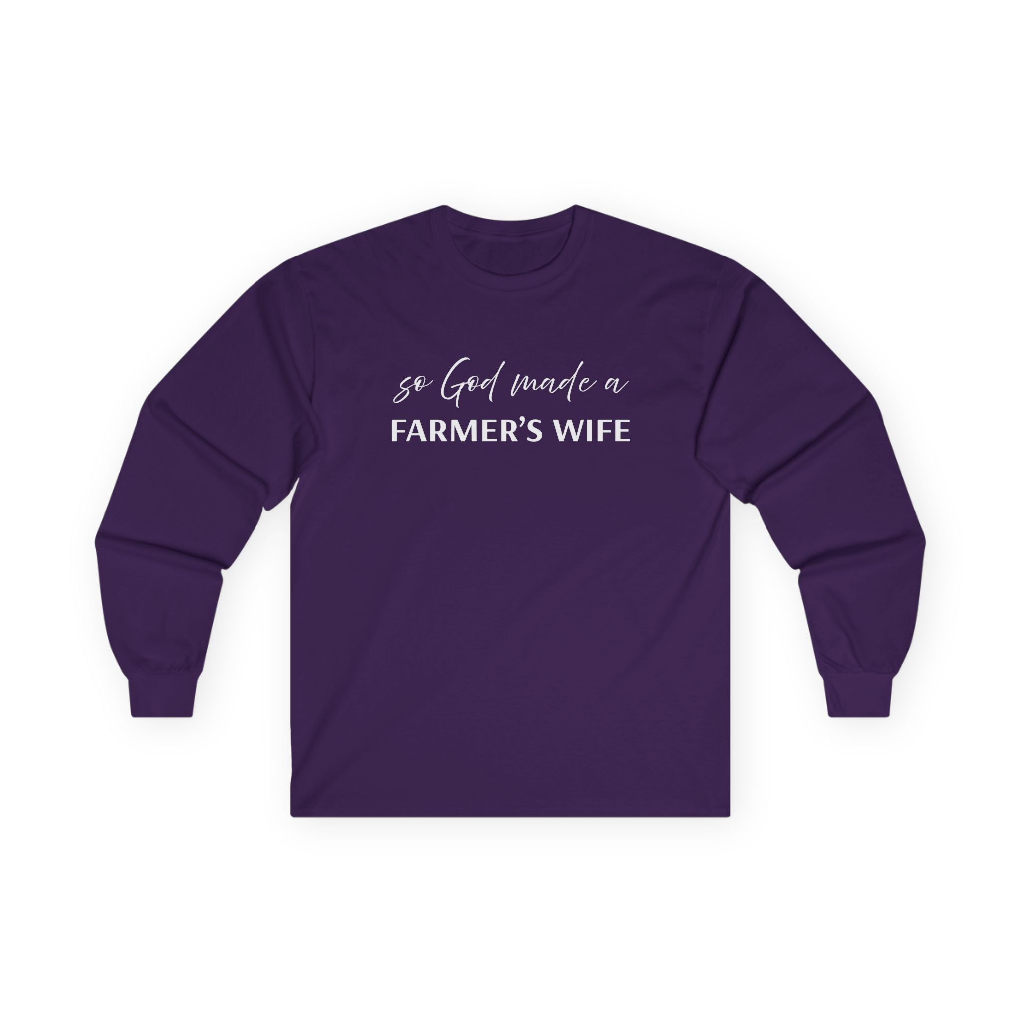 Homestead Women's Long Sleeve - So God A Farmers Wife | Long - sleeve by atgodanddesigns