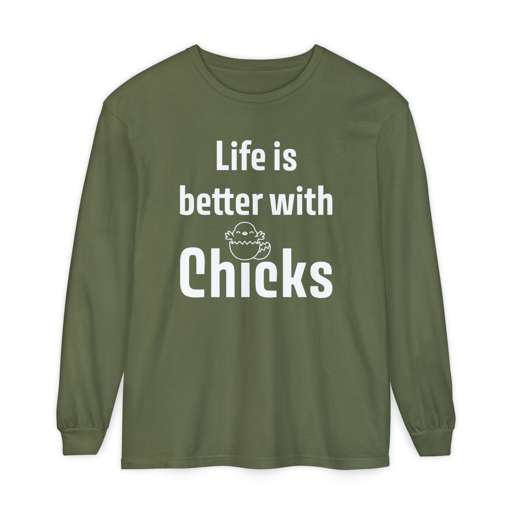 Homestead Women's Long Sleeves - Life Is Better With Chicks | Long - sleeve by atgodanddesigns