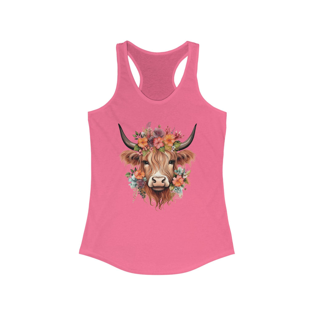 Homestead Women's Racerback Tank - Cow | Tank Top by atgodanddesigns