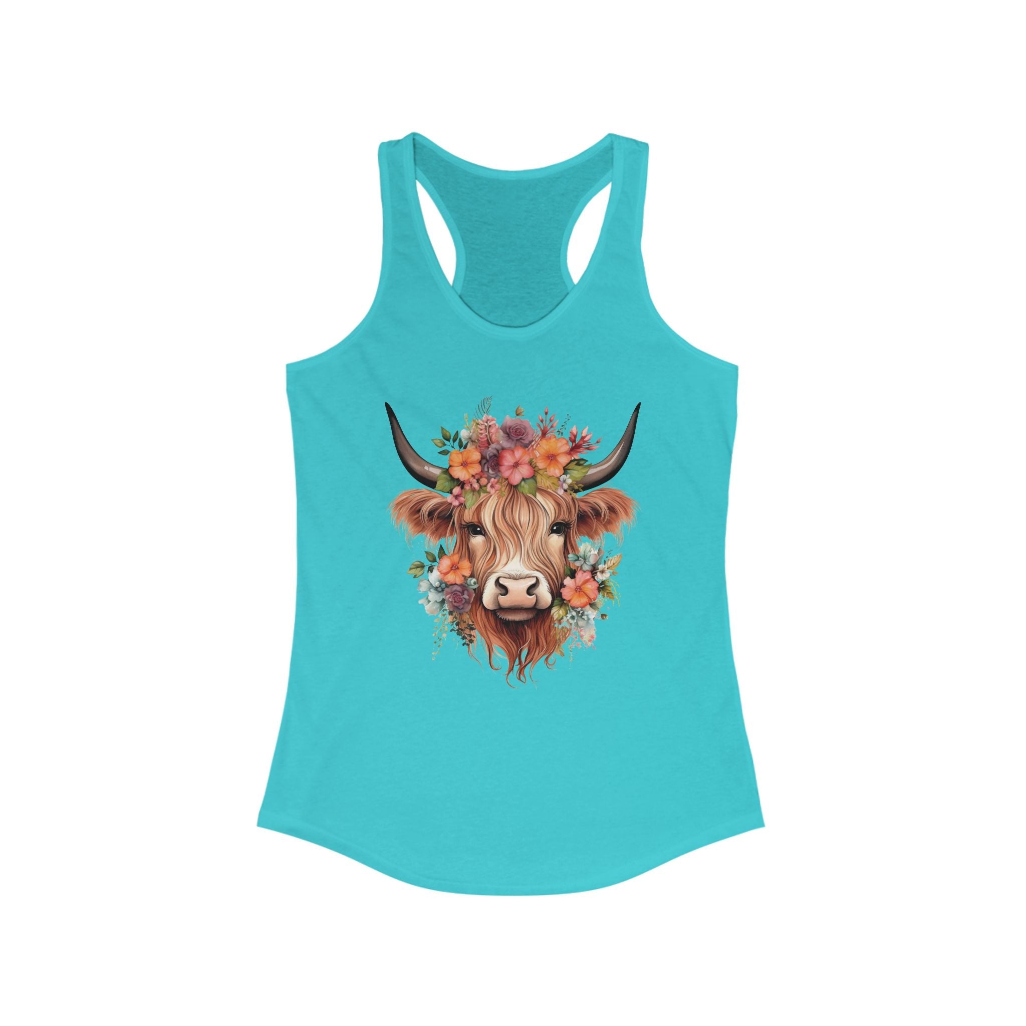 Homestead Women's Racerback Tank - Cow | Tank Top by atgodanddesigns