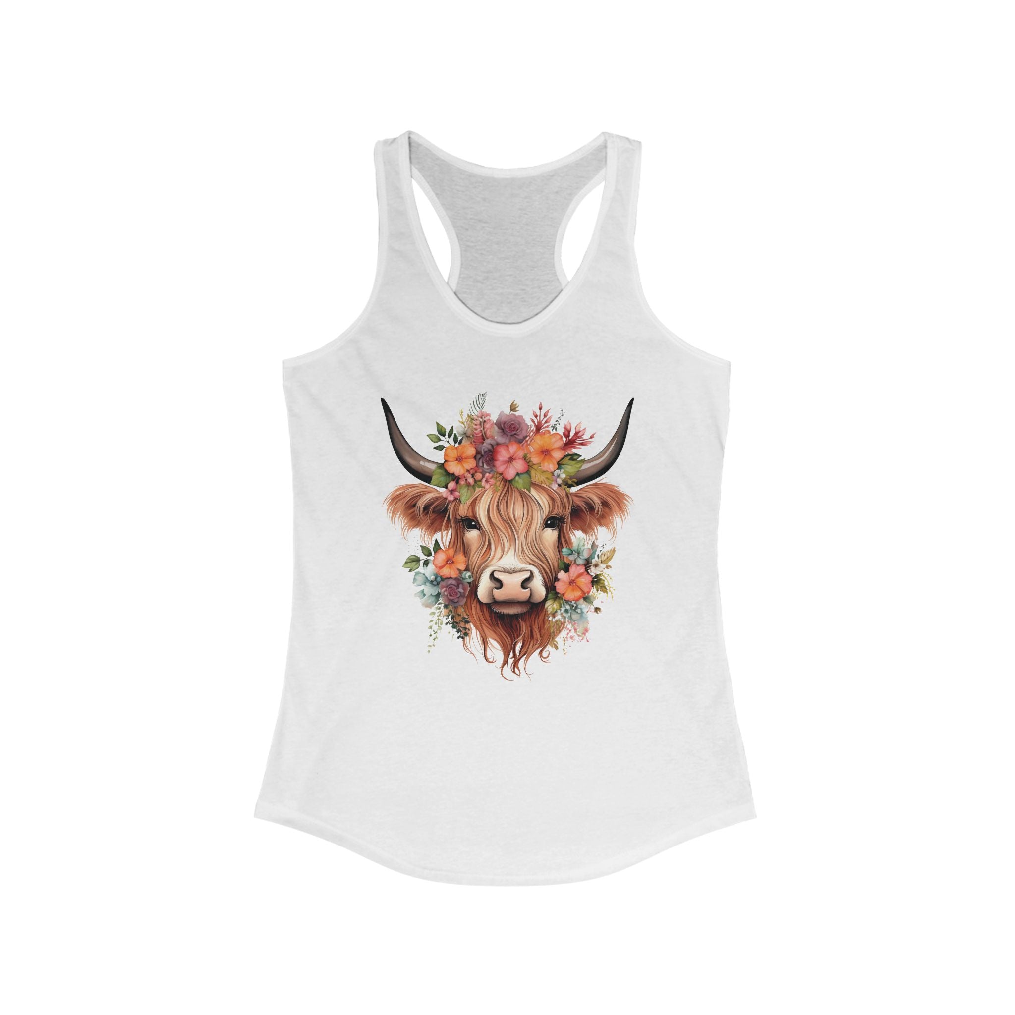 Homestead Women's Racerback Tank - Cow | Tank Top by atgodanddesigns