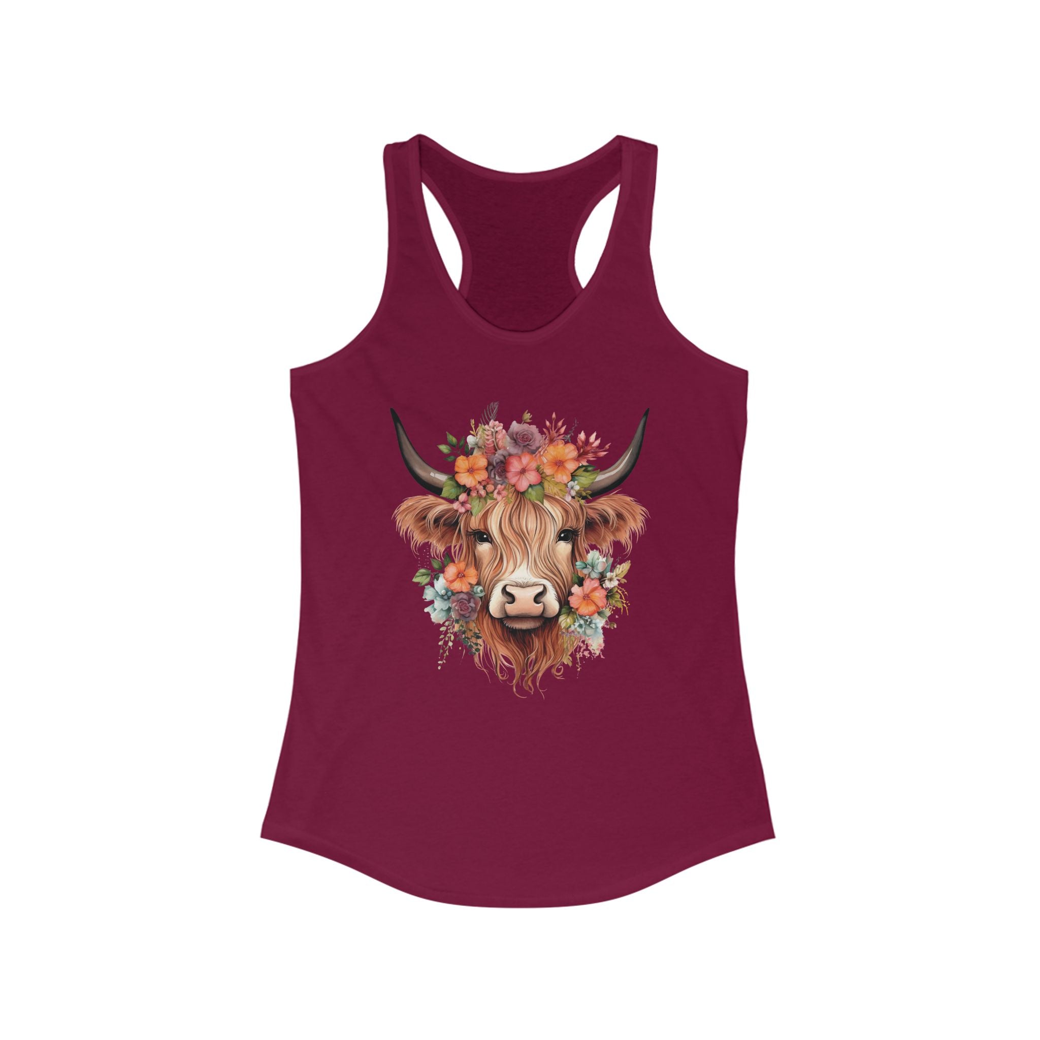Homestead Women's Racerback Tank - Cow | Tank Top by atgodanddesigns