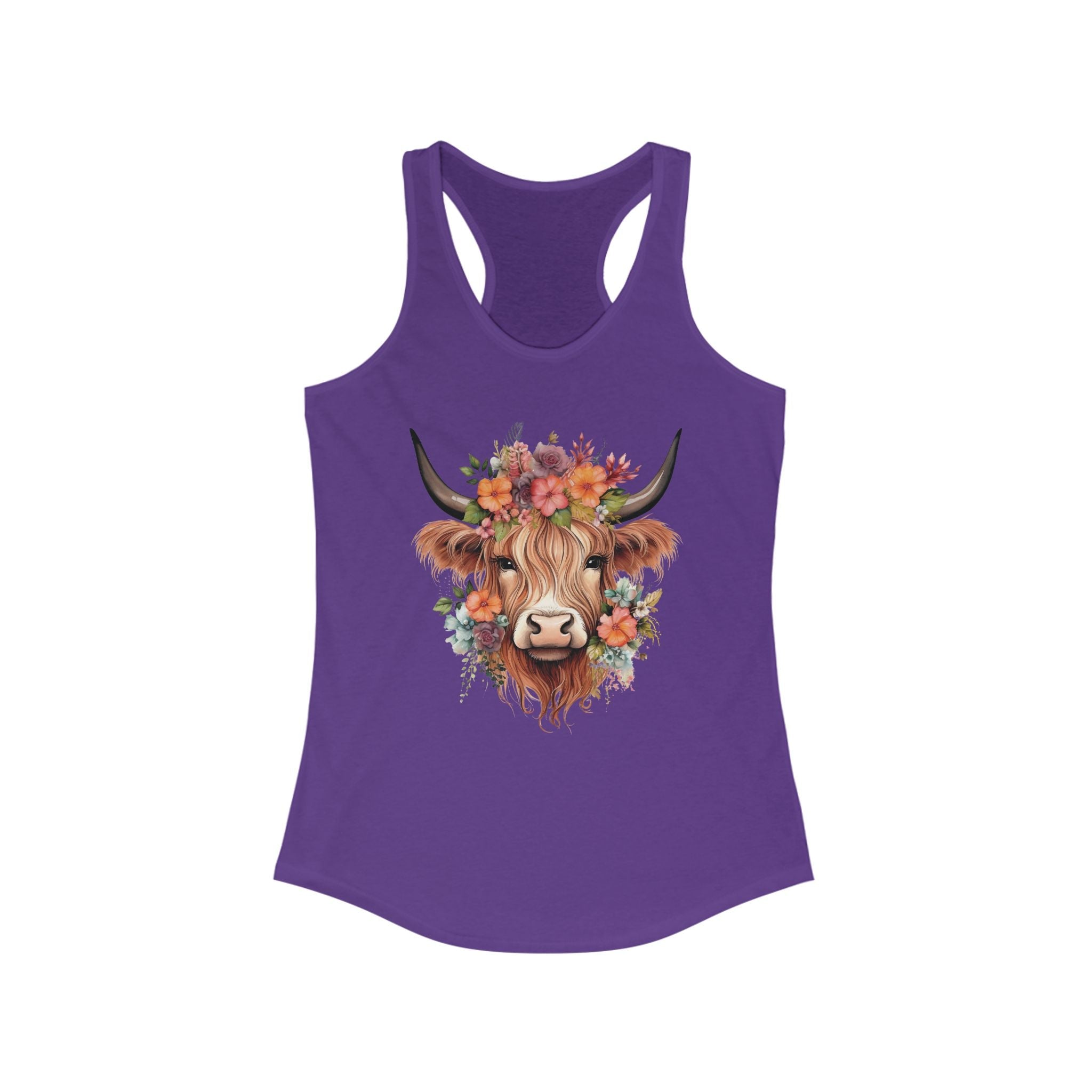 Homestead Women's Racerback Tank - Cow | Tank Top by atgodanddesigns