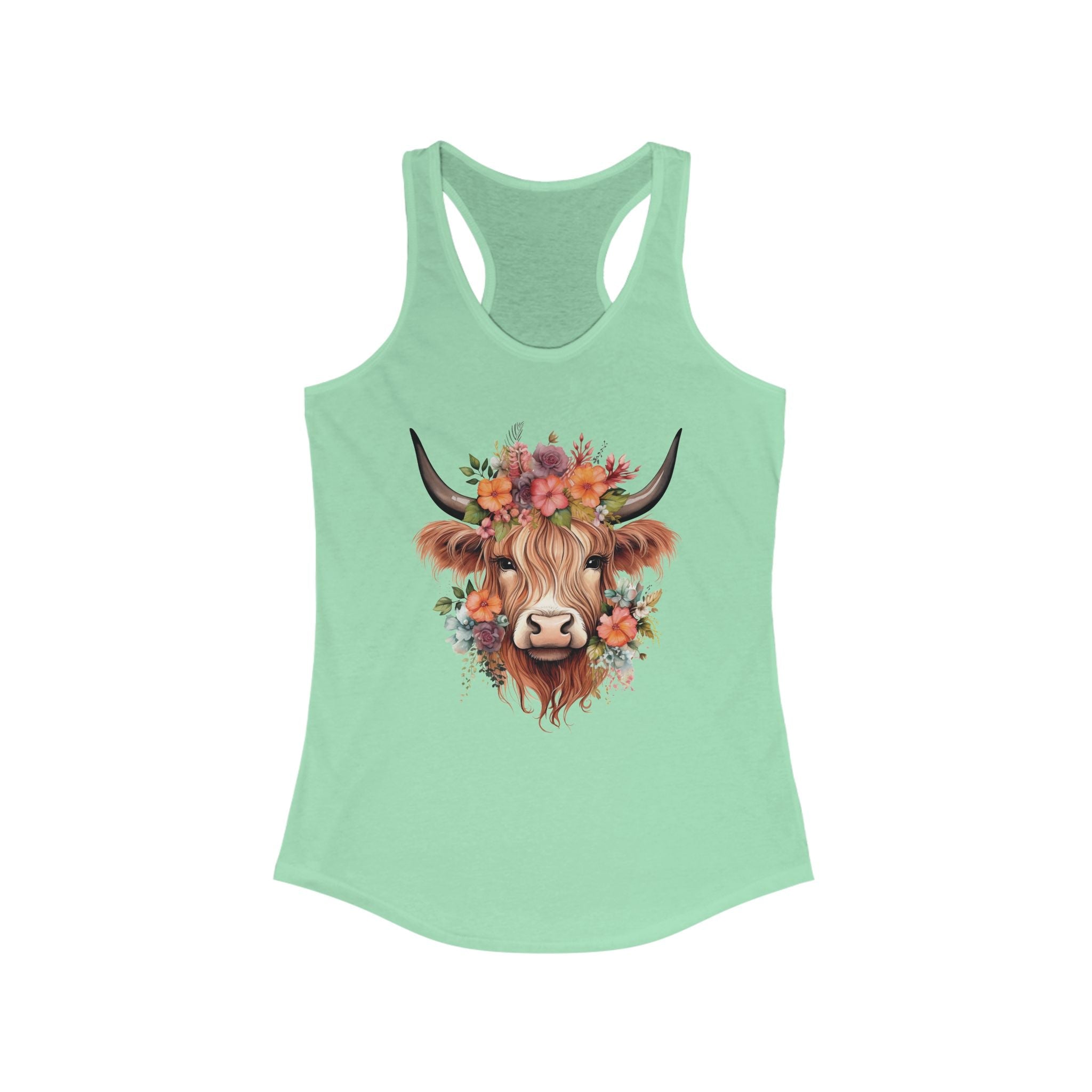 Homestead Women's Racerback Tank - Cow | Tank Top by atgodanddesigns
