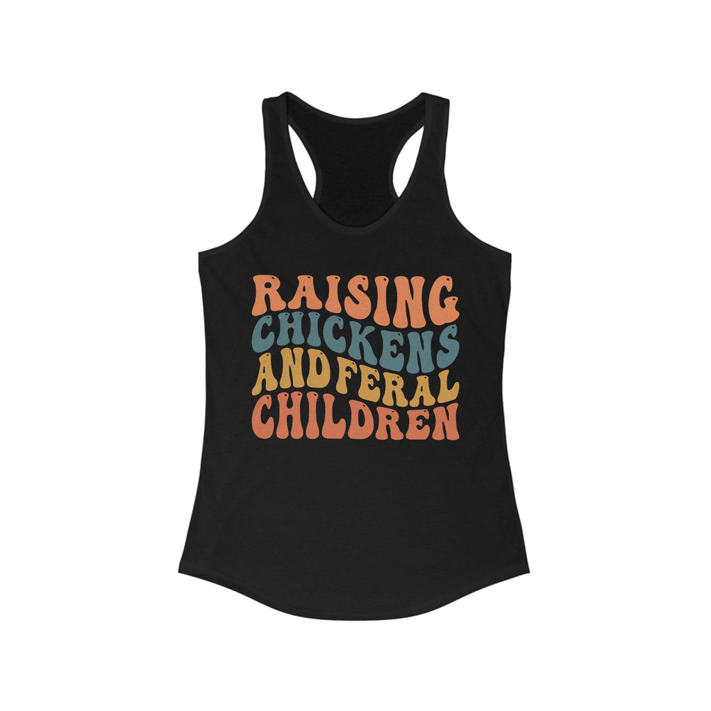 Homestead Women's Racerback Tank - Raising Chickens & Feral Children | Tank Top by atgodanddesigns