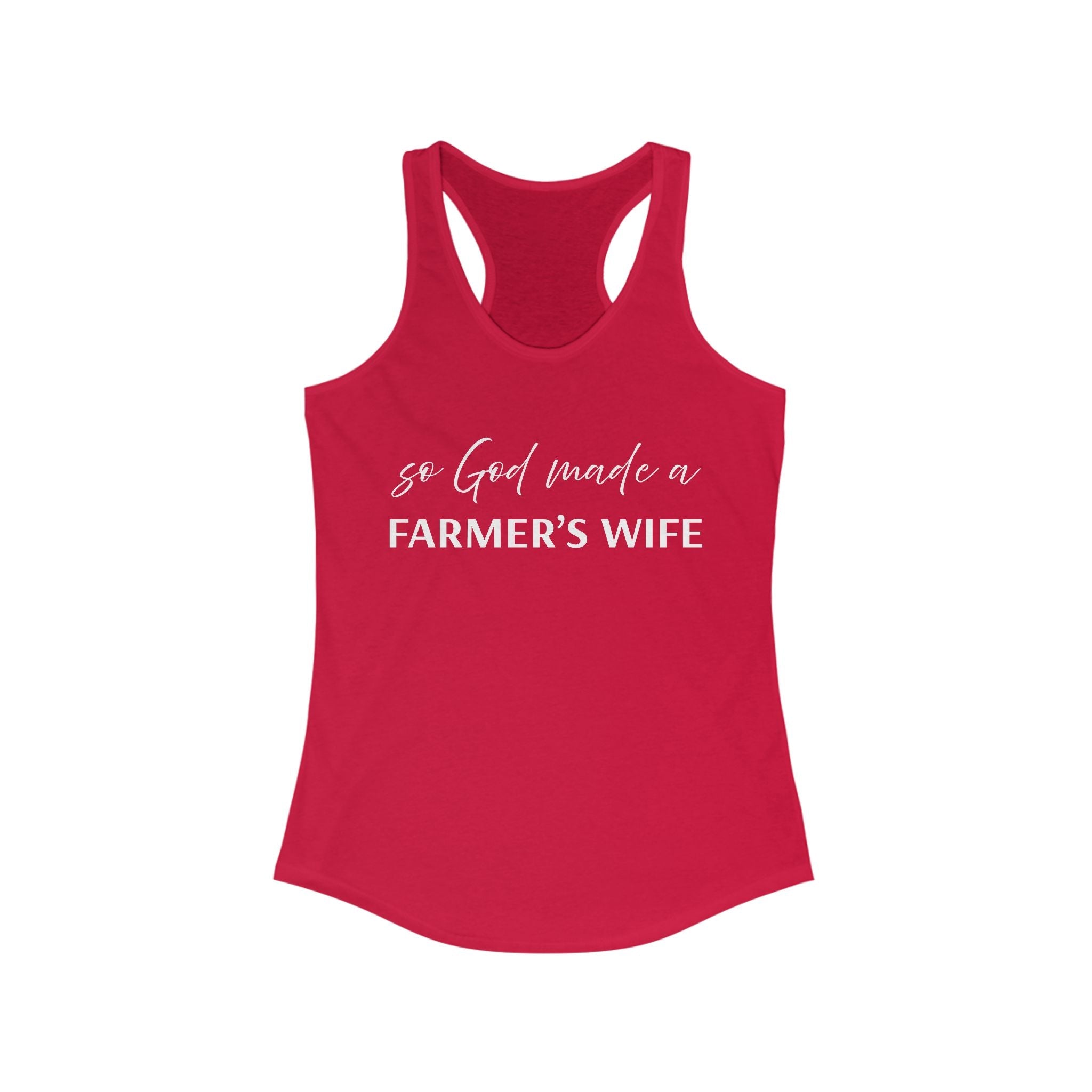 Homestead Women's Racerback Tank - So God Made A Farmers Wife | Tank Top by atgodanddesigns
