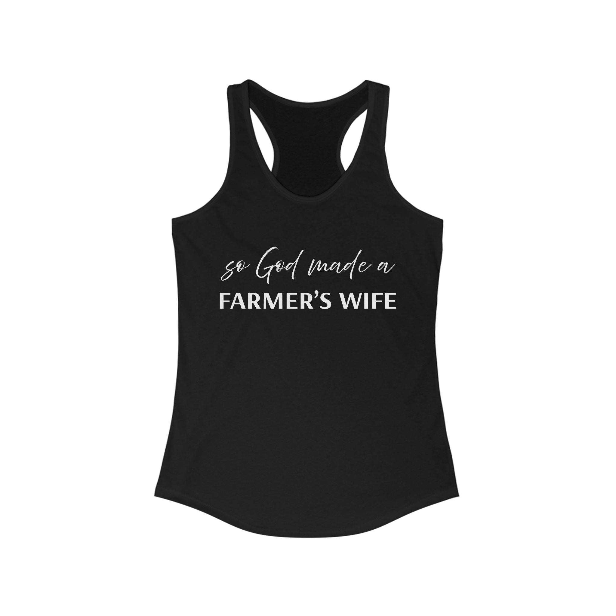 Homestead Women's Racerback Tank - So God Made A Farmers Wife | Tank Top by atgodanddesigns