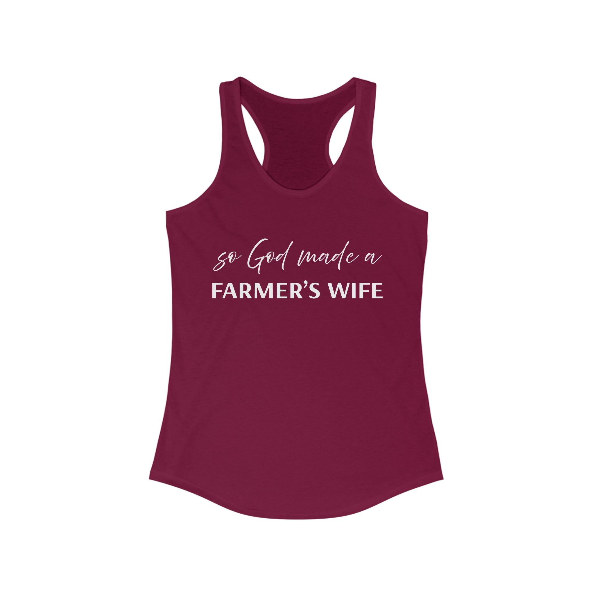 Homestead Women's Racerback Tank - So God Made A Farmers Wife | Tank Top by atgodanddesigns