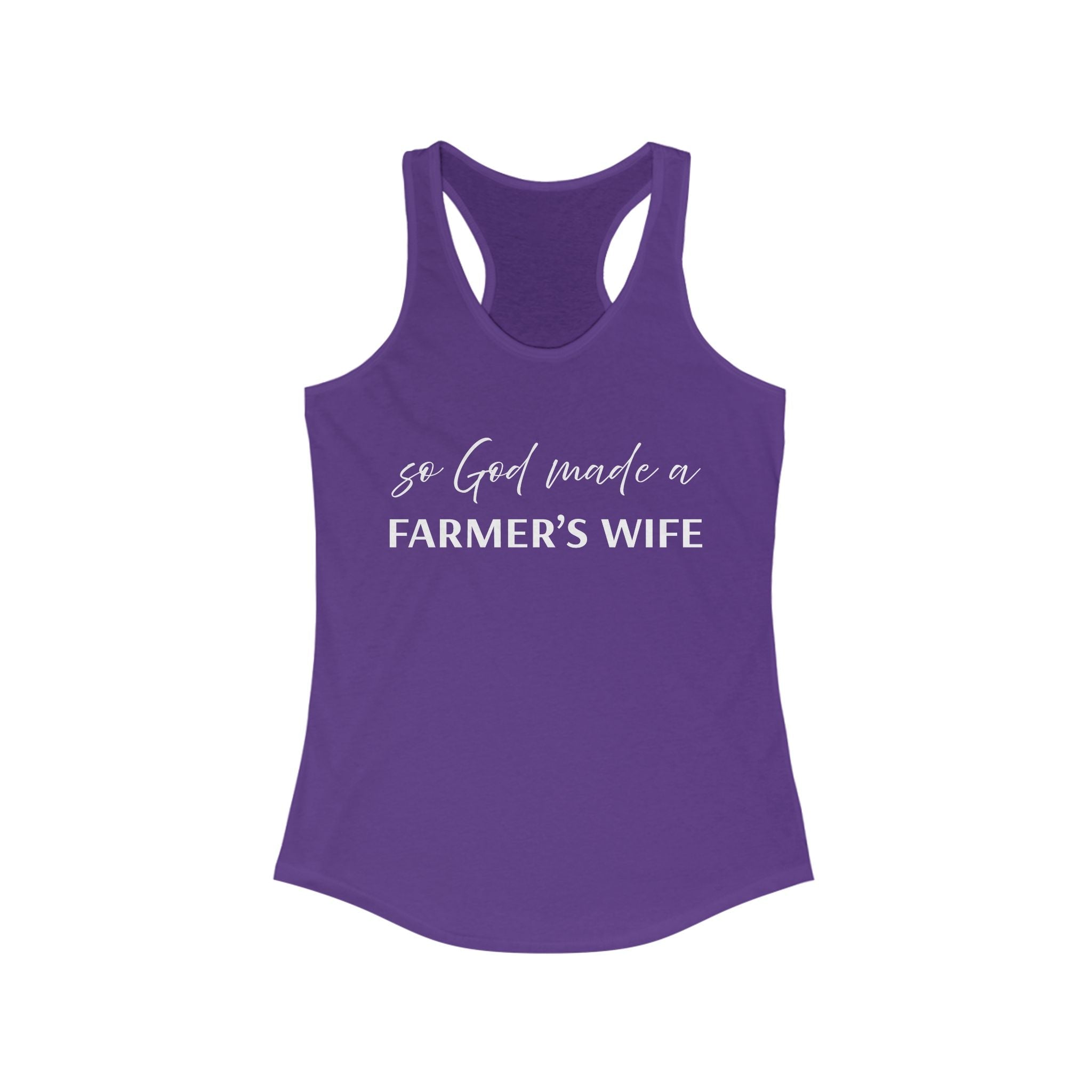 Homestead Women's Racerback Tank - So God Made A Farmers Wife | Tank Top by atgodanddesigns