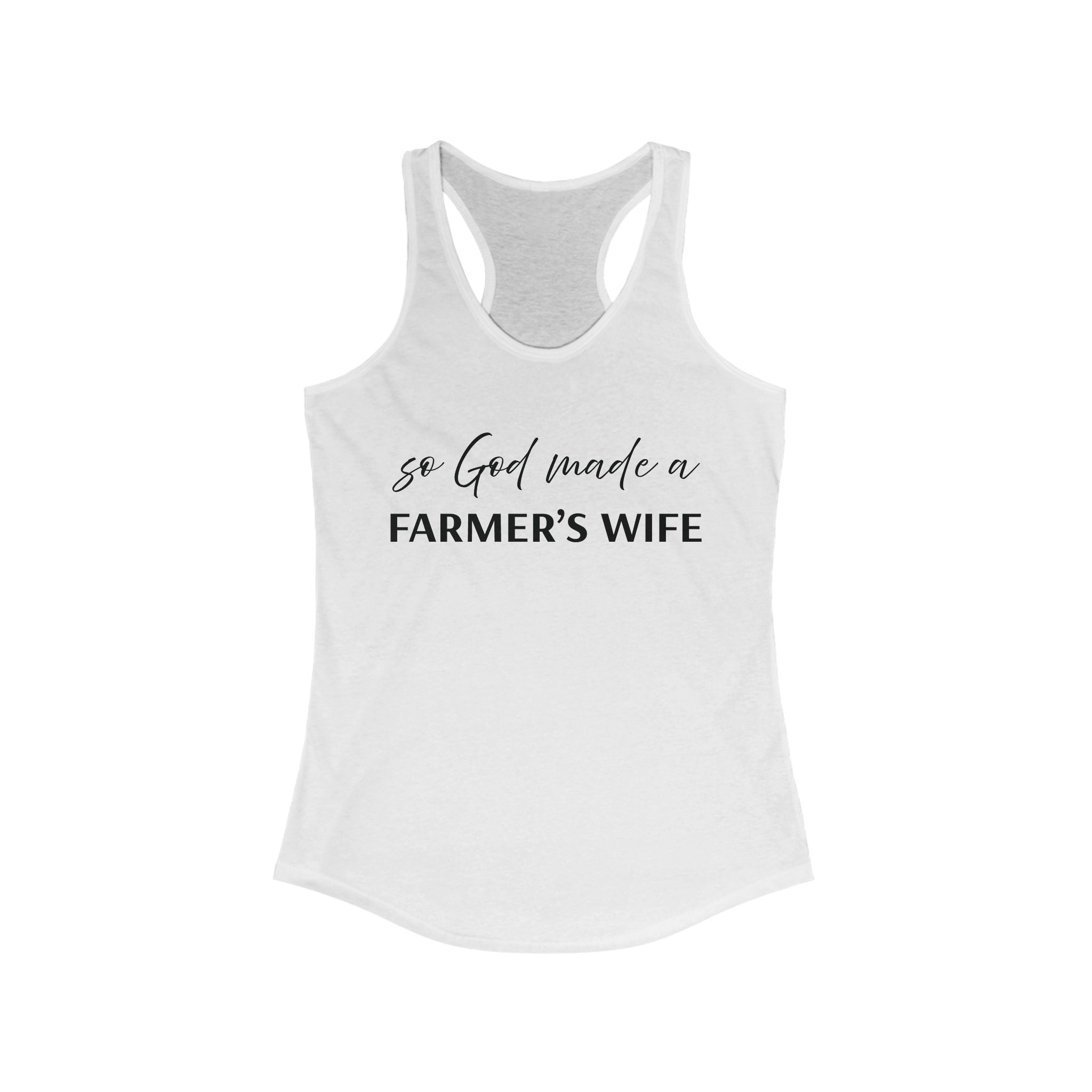 Homestead Women's Racerback Tank - So God Made A Farmers Wife | Tank Top by atgodanddesigns