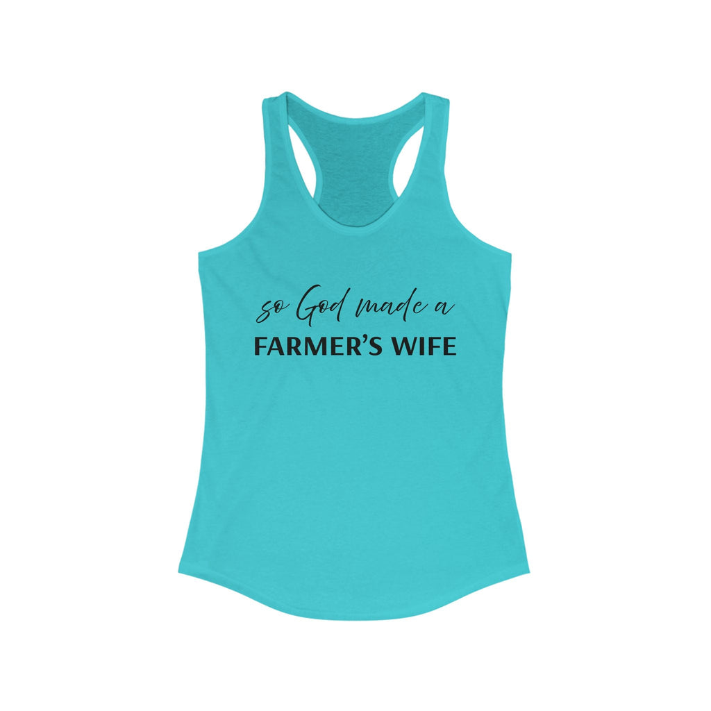 Homestead Women's Racerback Tank - So God Made A Farmers Wife | Tank Top by atgodanddesigns