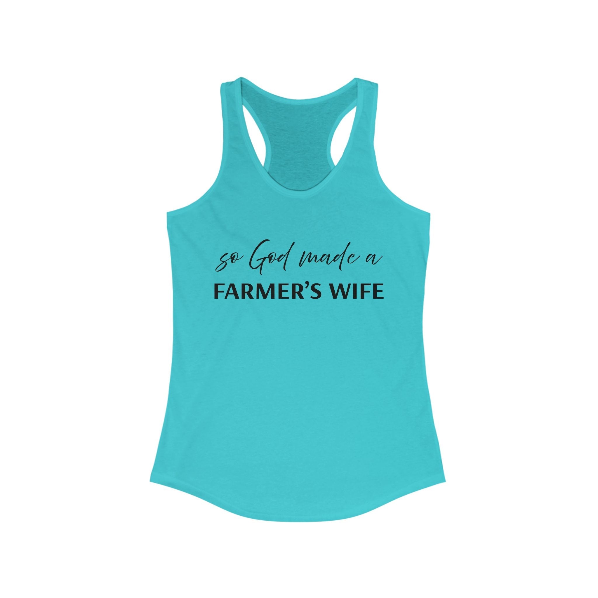 Homestead Women's Racerback Tank - So God Made A Farmers Wife | Tank Top by atgodanddesigns