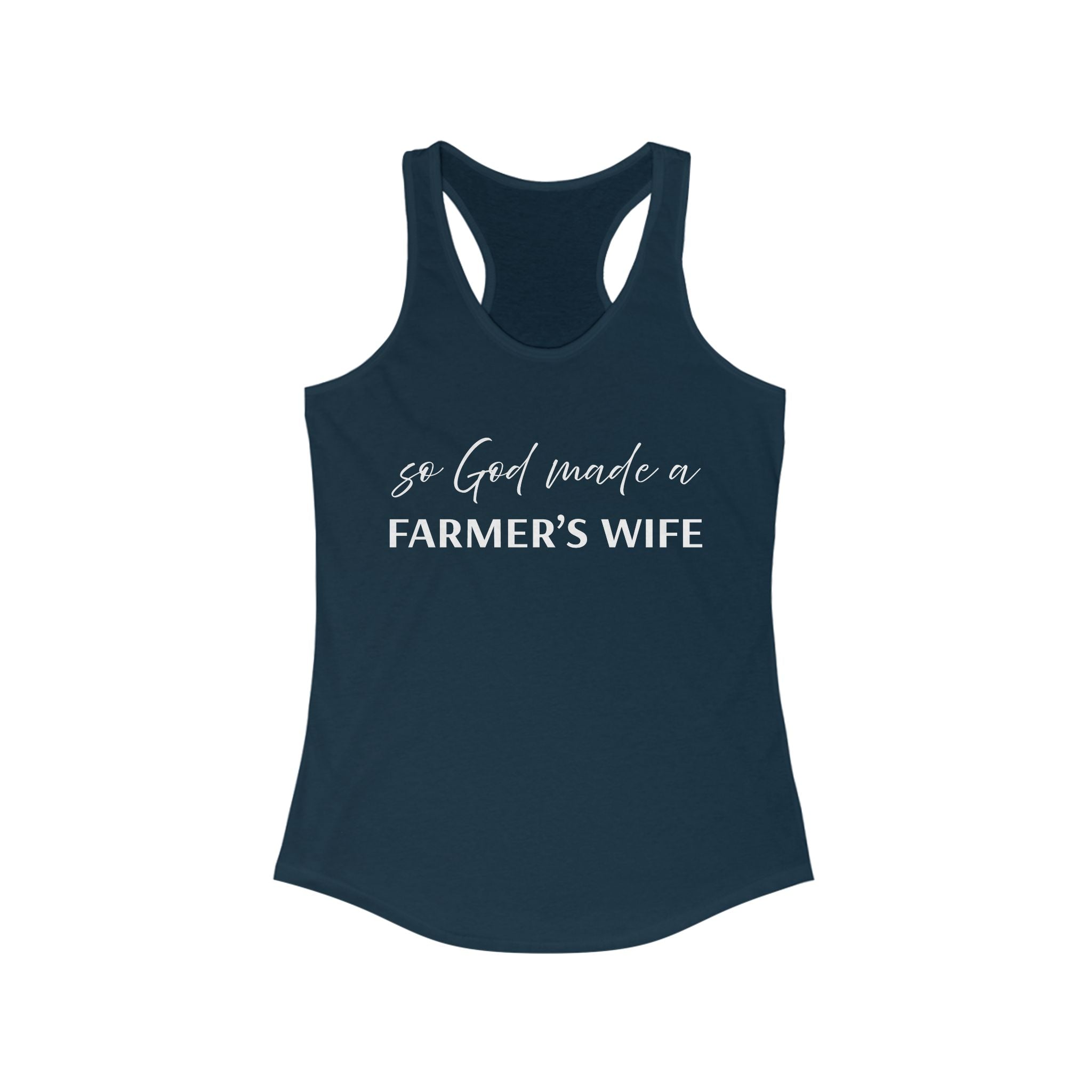 Homestead Women's Racerback Tank - So God Made A Farmers Wife | Tank Top by atgodanddesigns