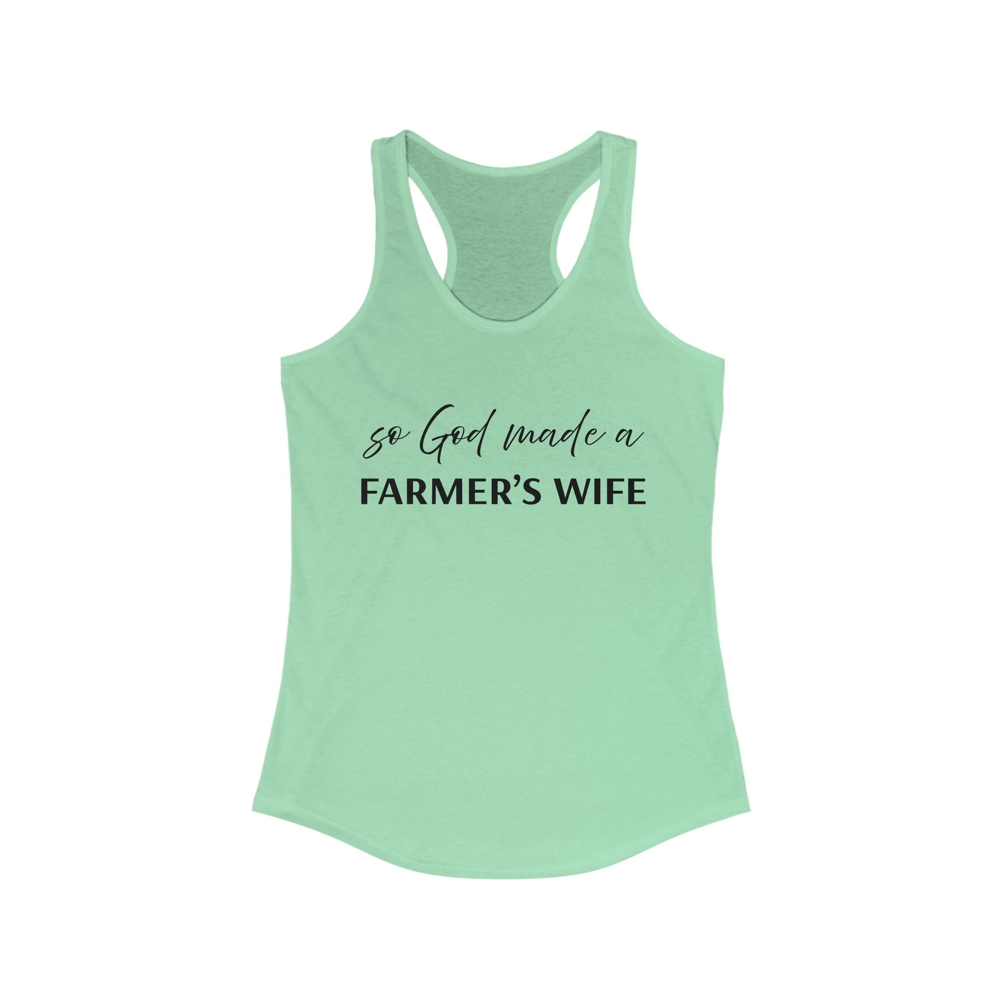 Homestead Women's Racerback Tank - So God Made A Farmers Wife | Tank Top by atgodanddesigns