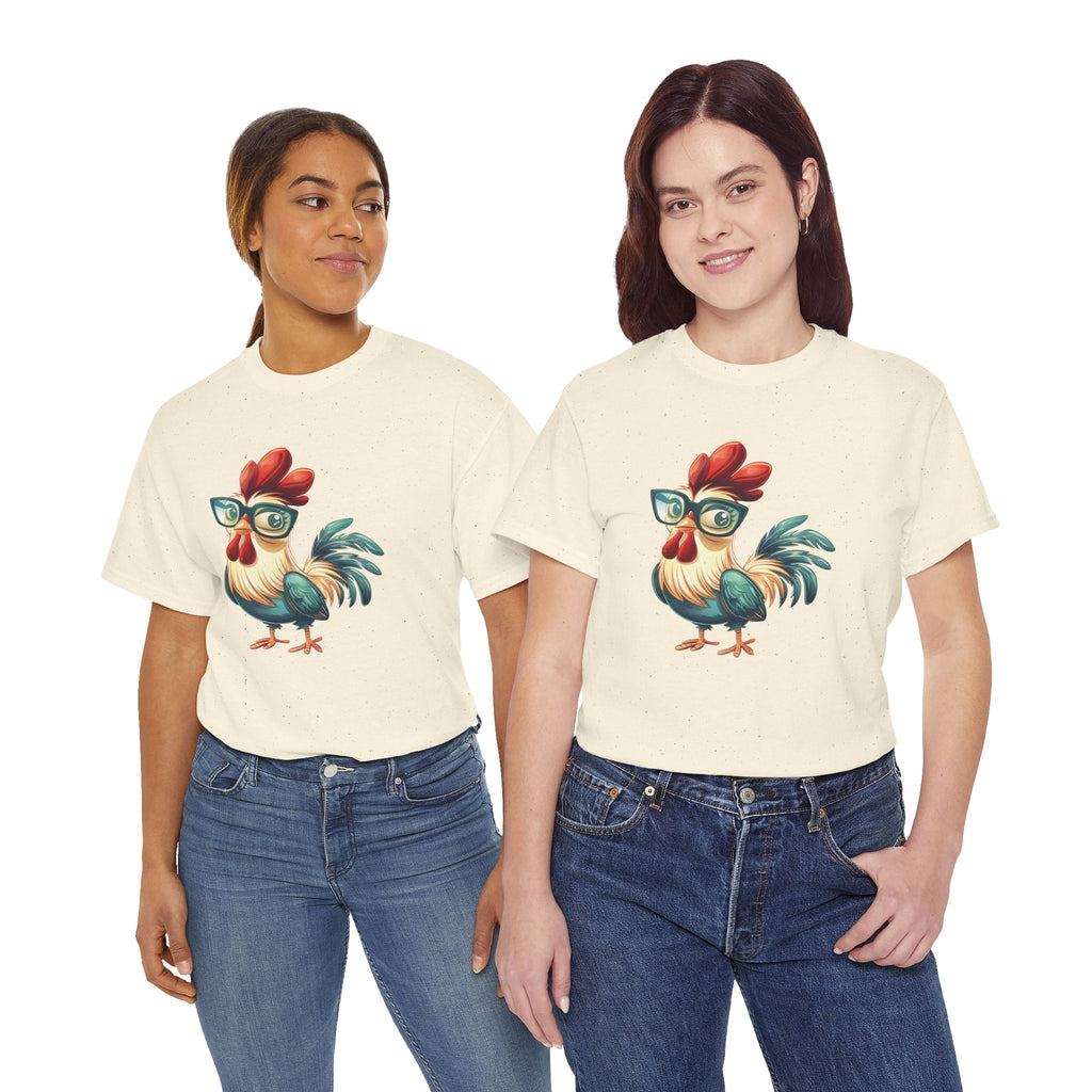 Homestead Women's T-Shirt - Chicken With Glasses | T-Shirt by atgodanddesigns