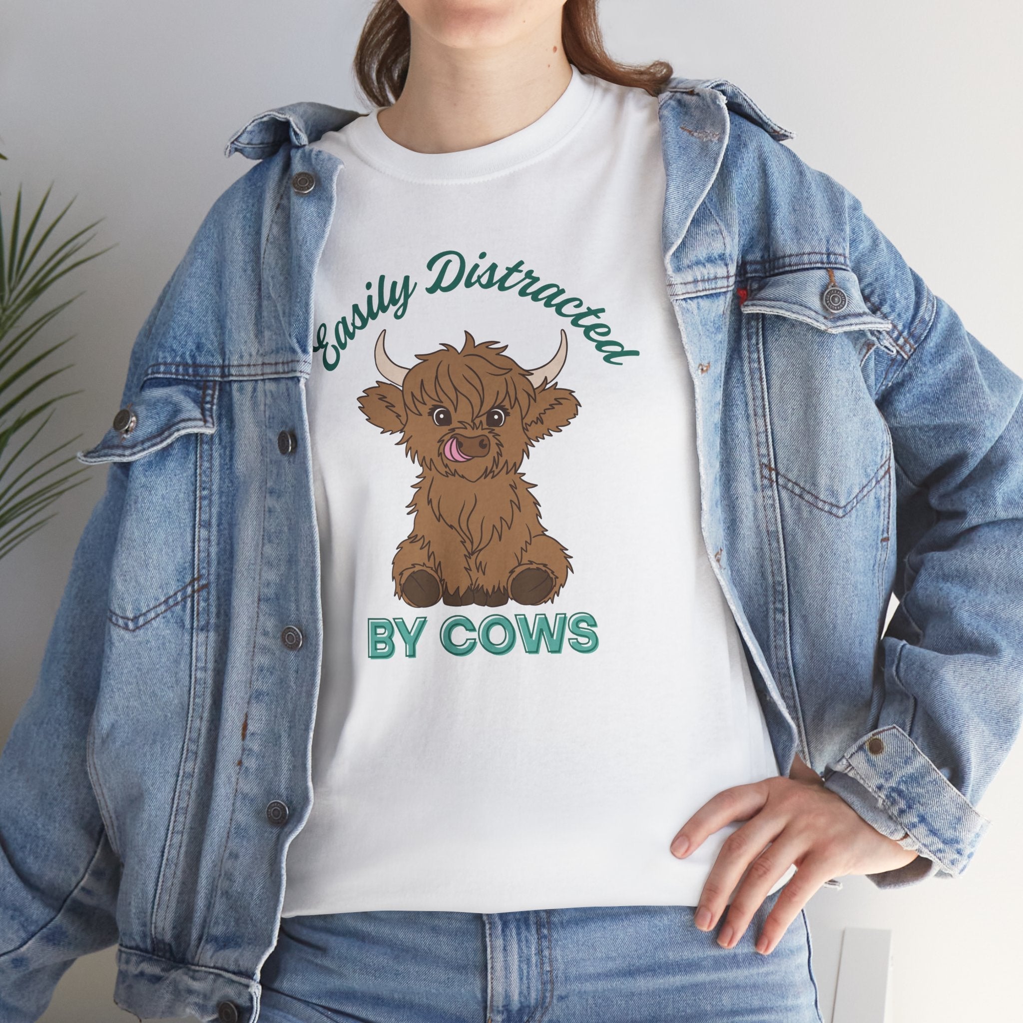 Homestead Women's T-Shirt - Easily Distracted by Cows | T-Shirt by atgodanddesigns