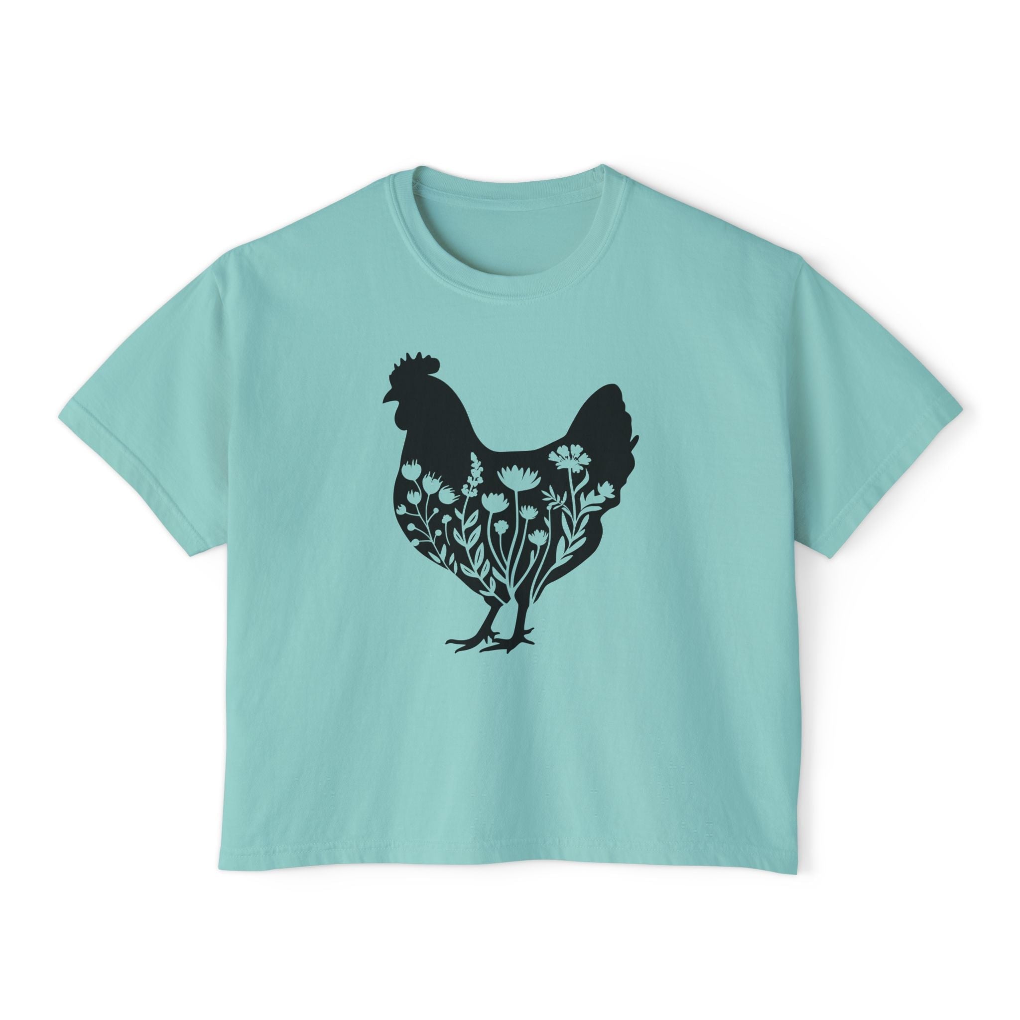 Homestead Women's T-Shirt - Floral Chicken | T-Shirt by atgodanddesigns