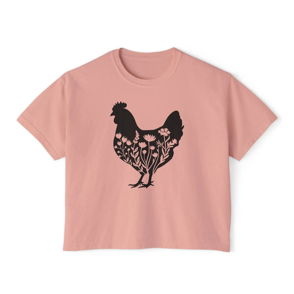 Homestead Women's T-Shirt - Floral Chicken | T-Shirt by atgodanddesigns