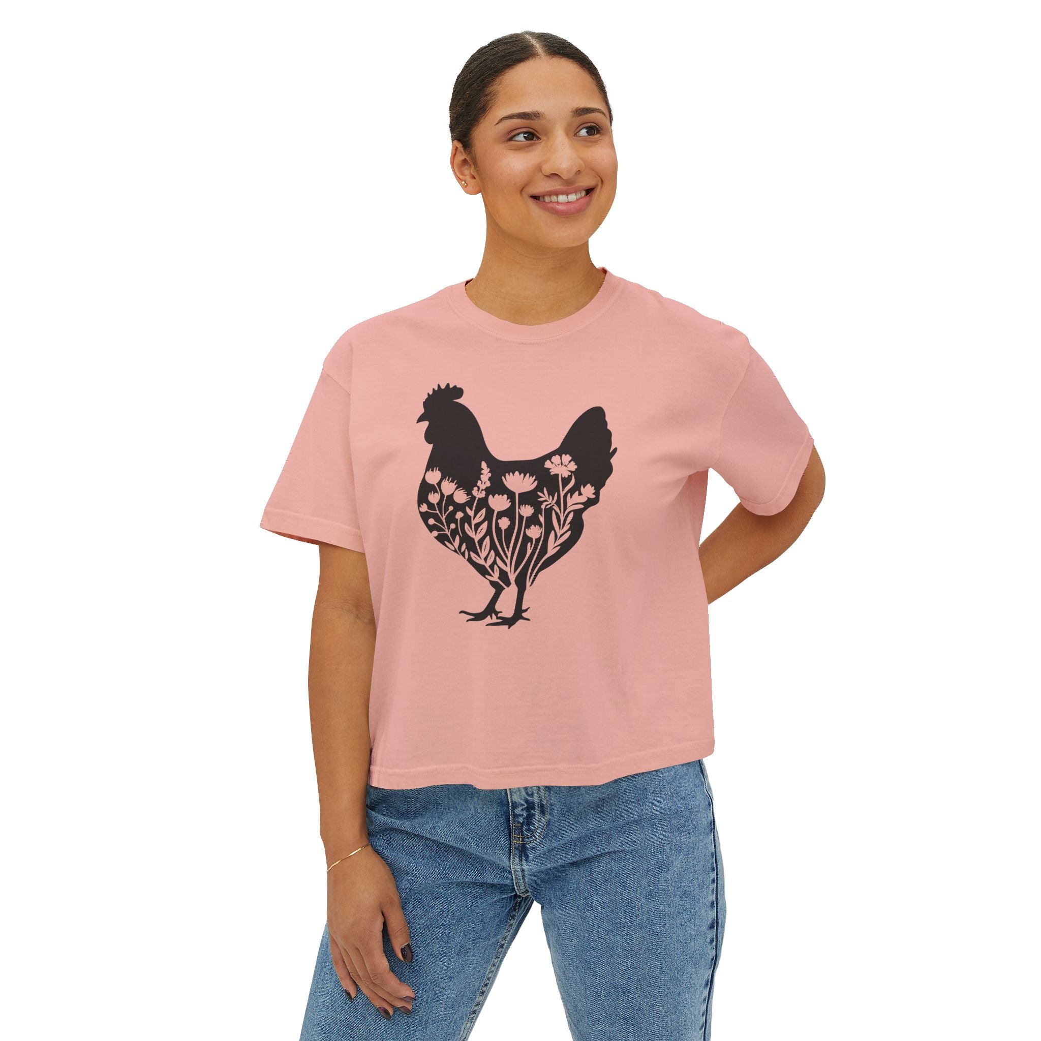 Homestead Women's T-Shirt - Floral Chicken | T-Shirt by atgodanddesigns