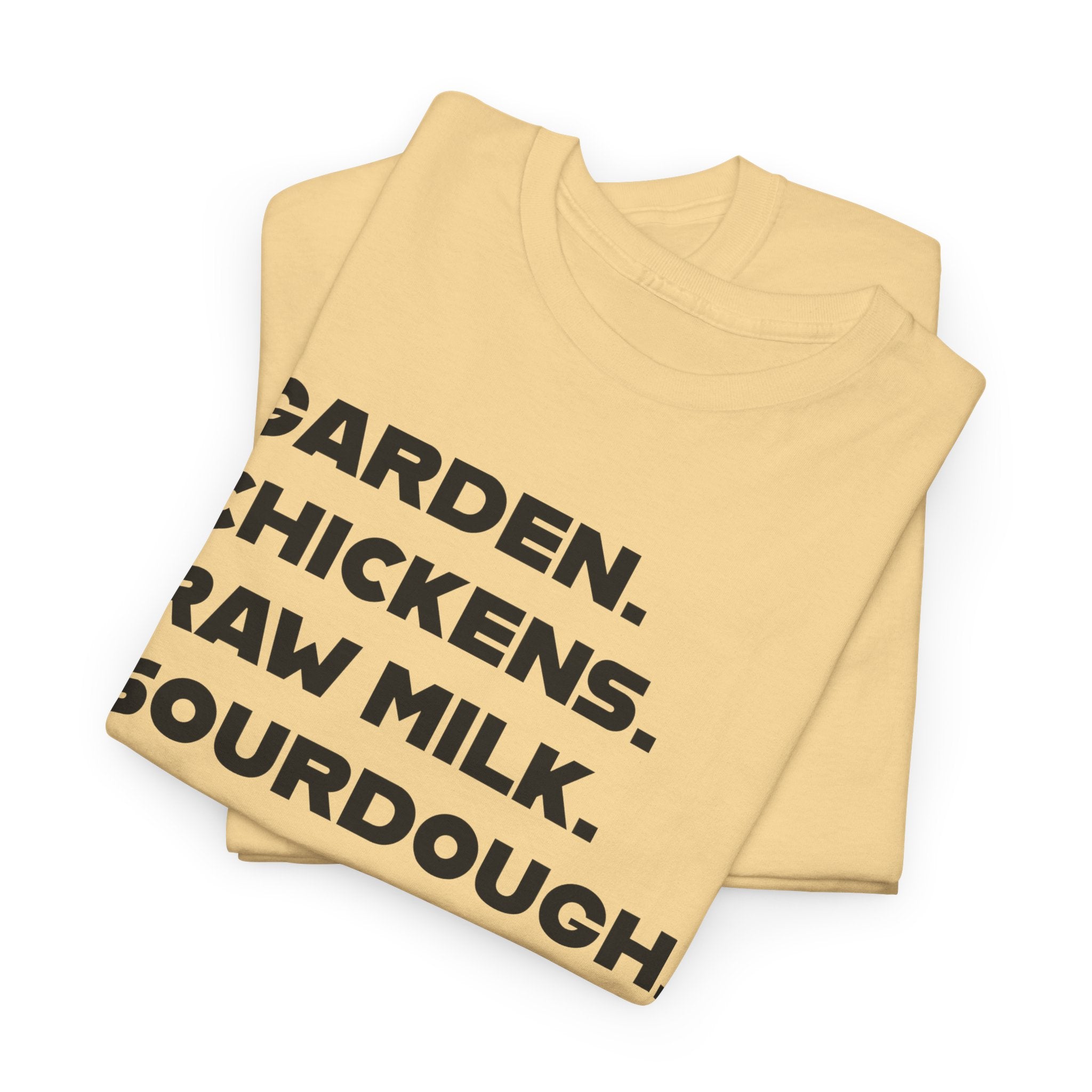 Homestead Women's T-Shirt - Garden, Chickens, Raw Milk, Sourdough | T-Shirt by atgodanddesigns