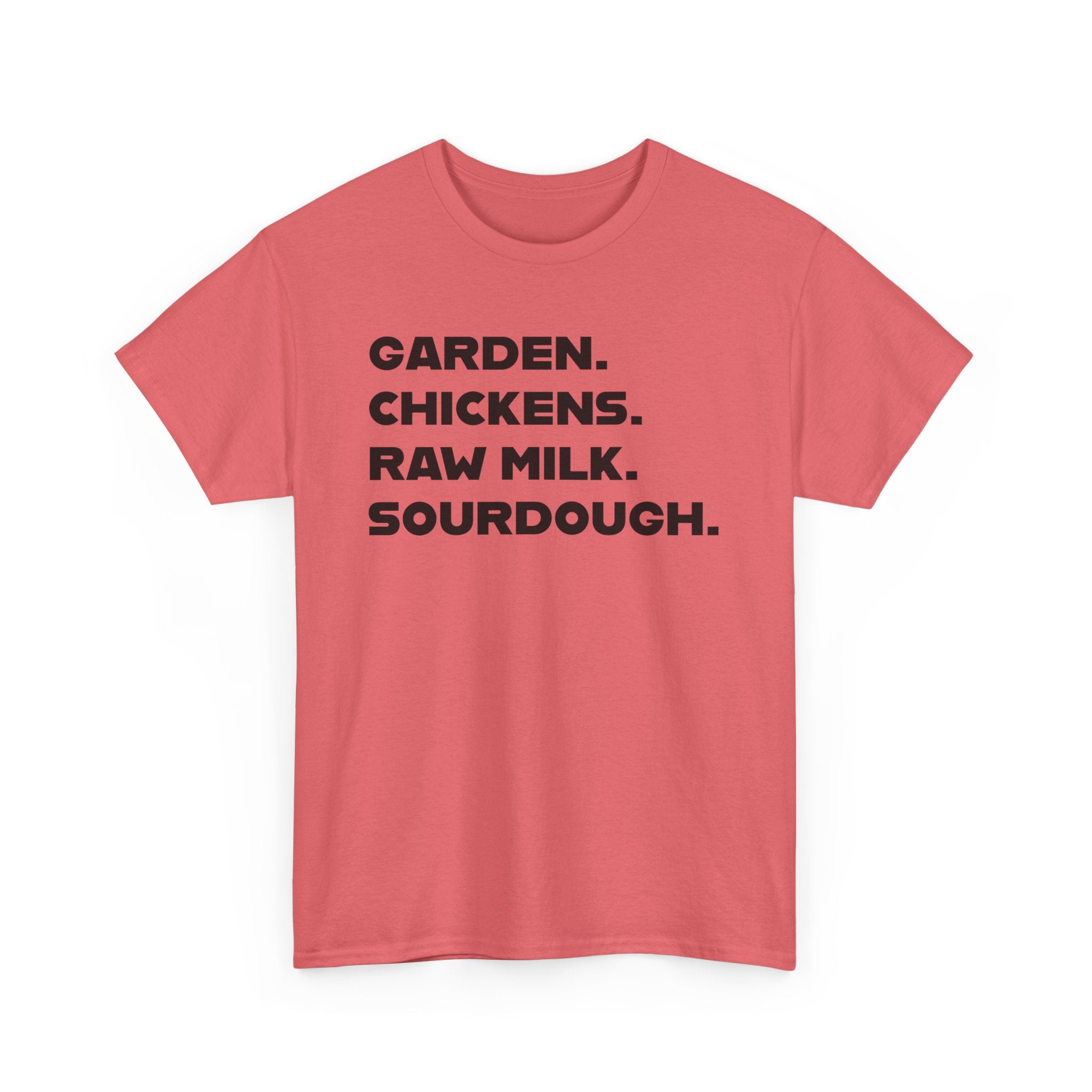 Homestead Women's T-Shirt - Garden, Chickens, Raw Milk, Sourdough | T-Shirt by atgodanddesigns