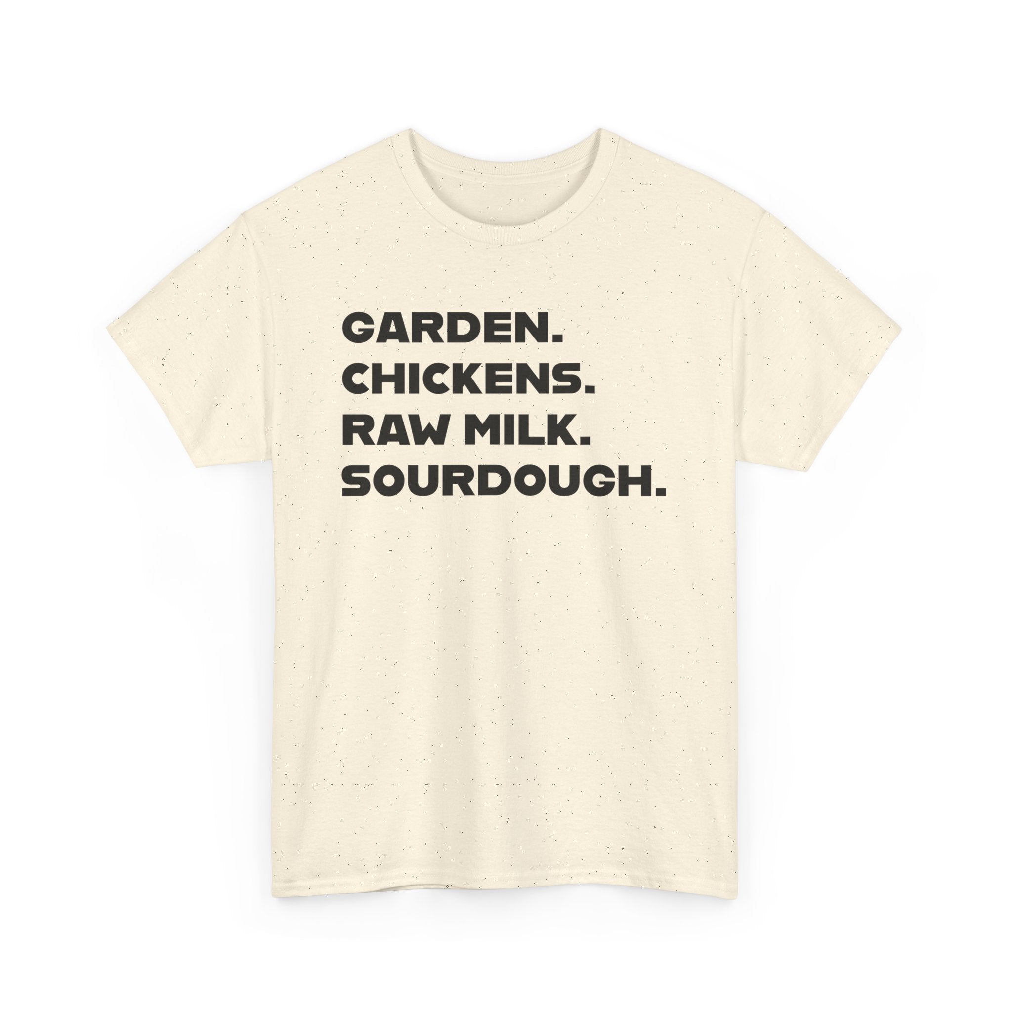 Homestead Women's T-Shirt - Garden, Chickens, Raw Milk, Sourdough | T-Shirt by atgodanddesigns