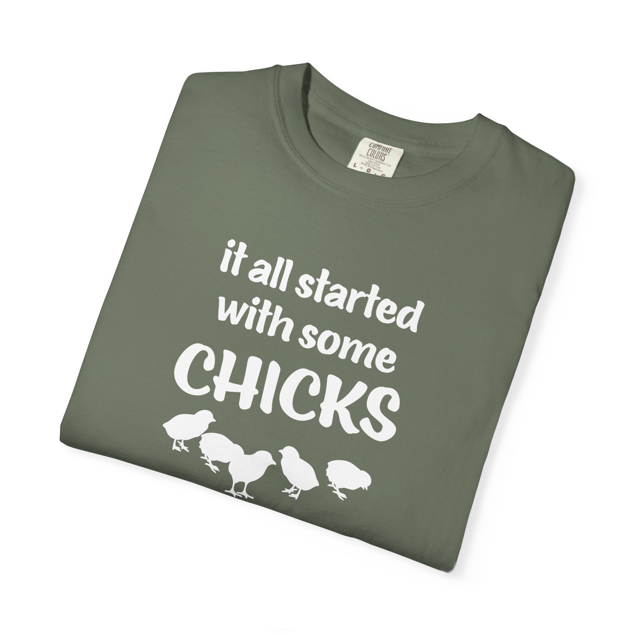 Homestead Women's T-Shirt - It all started with some chicks | T-Shirt by atgodanddesigns