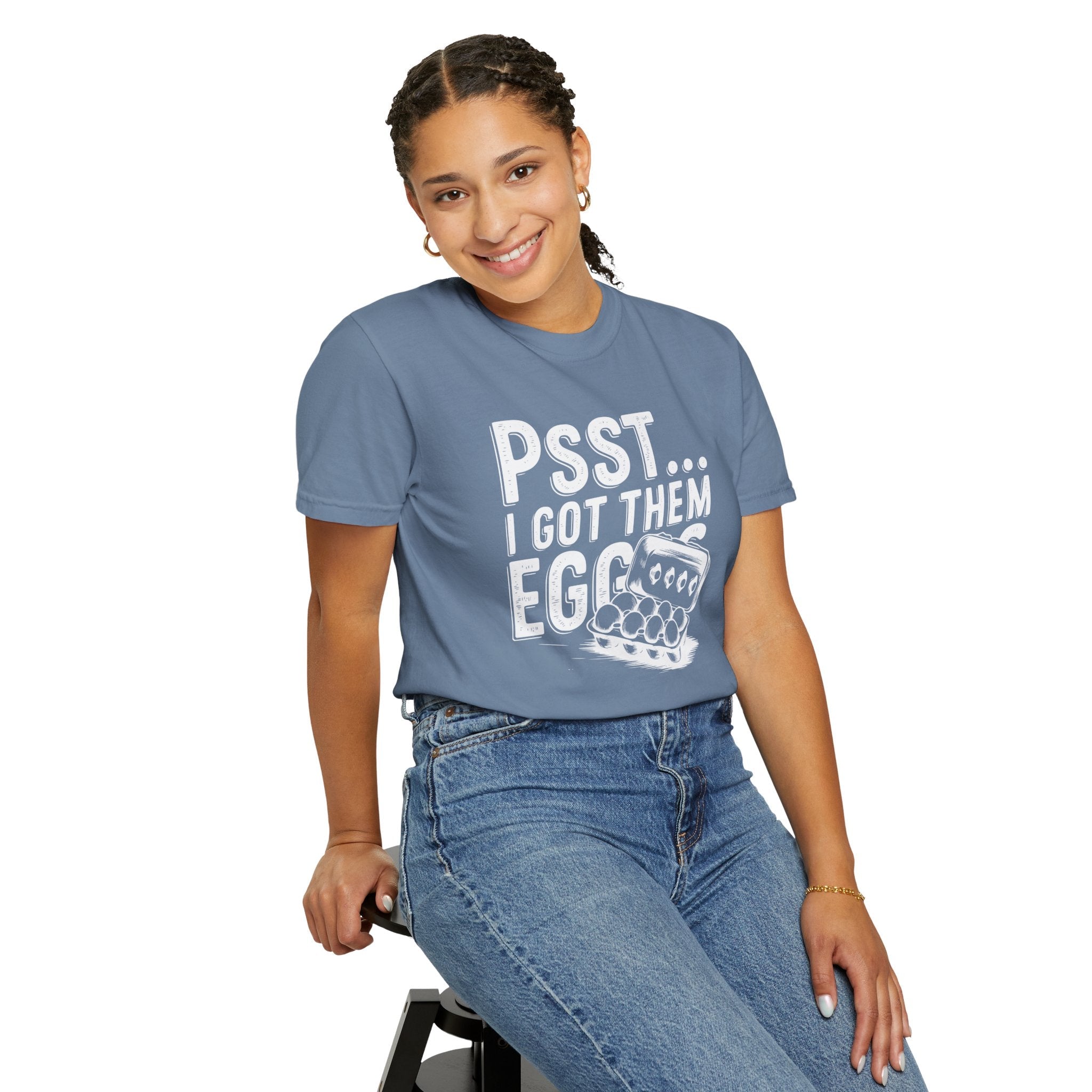 Homestead Women's T-Shirt - Psst...I Got Them Eggs | T-Shirt by atgodanddesigns