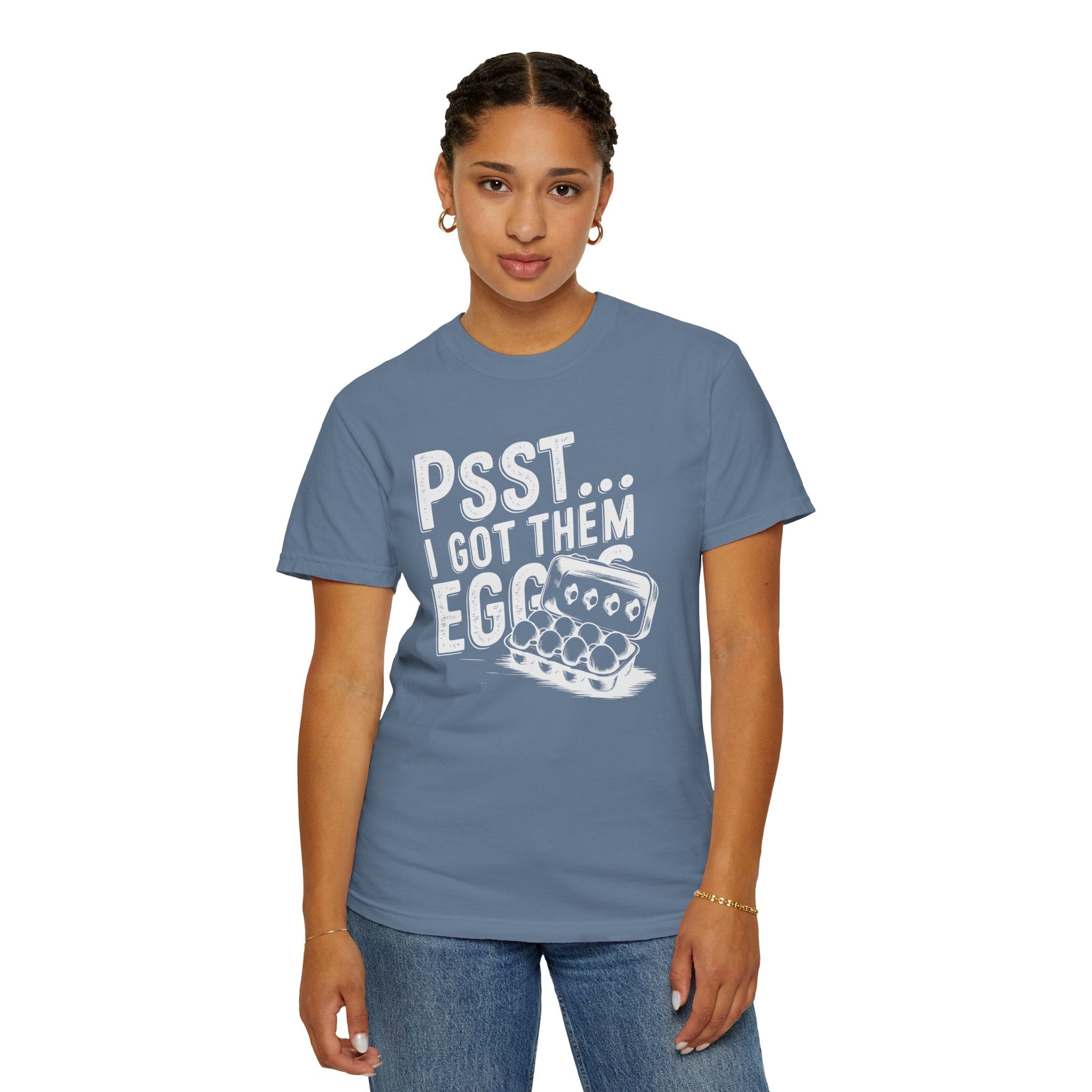 Homestead Women's T-Shirt - Psst...I Got Them Eggs | T-Shirt by atgodanddesigns