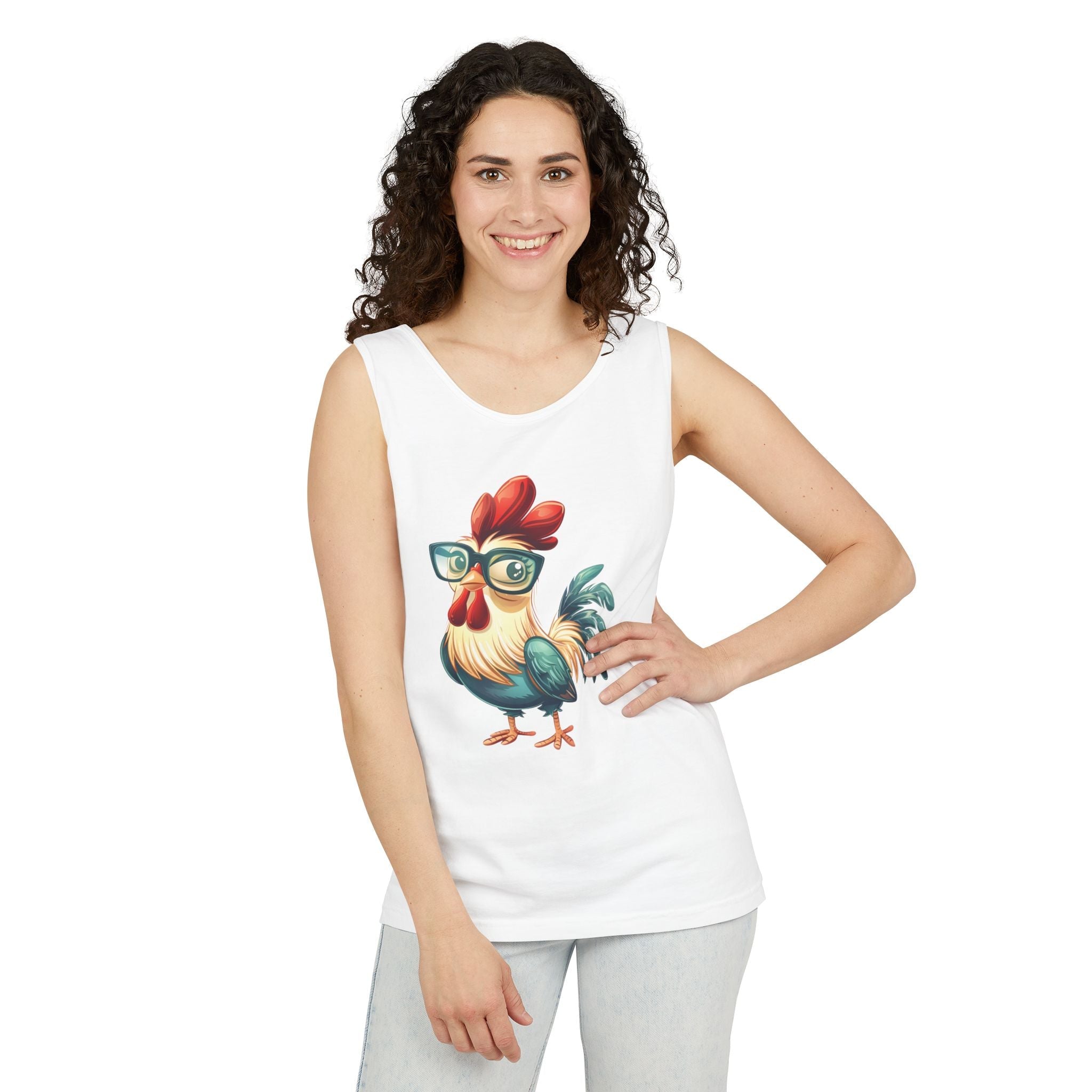 Homestead Women's Tank - Chicken With Glasses | Tank Top by atgodanddesigns