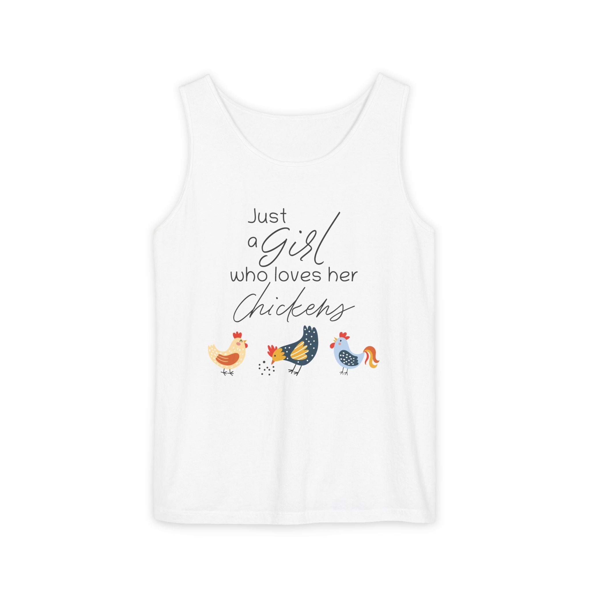 Homestead Women's Tank - Just a Girl Who Loves Her Chickens | Tank Top by atgodanddesigns