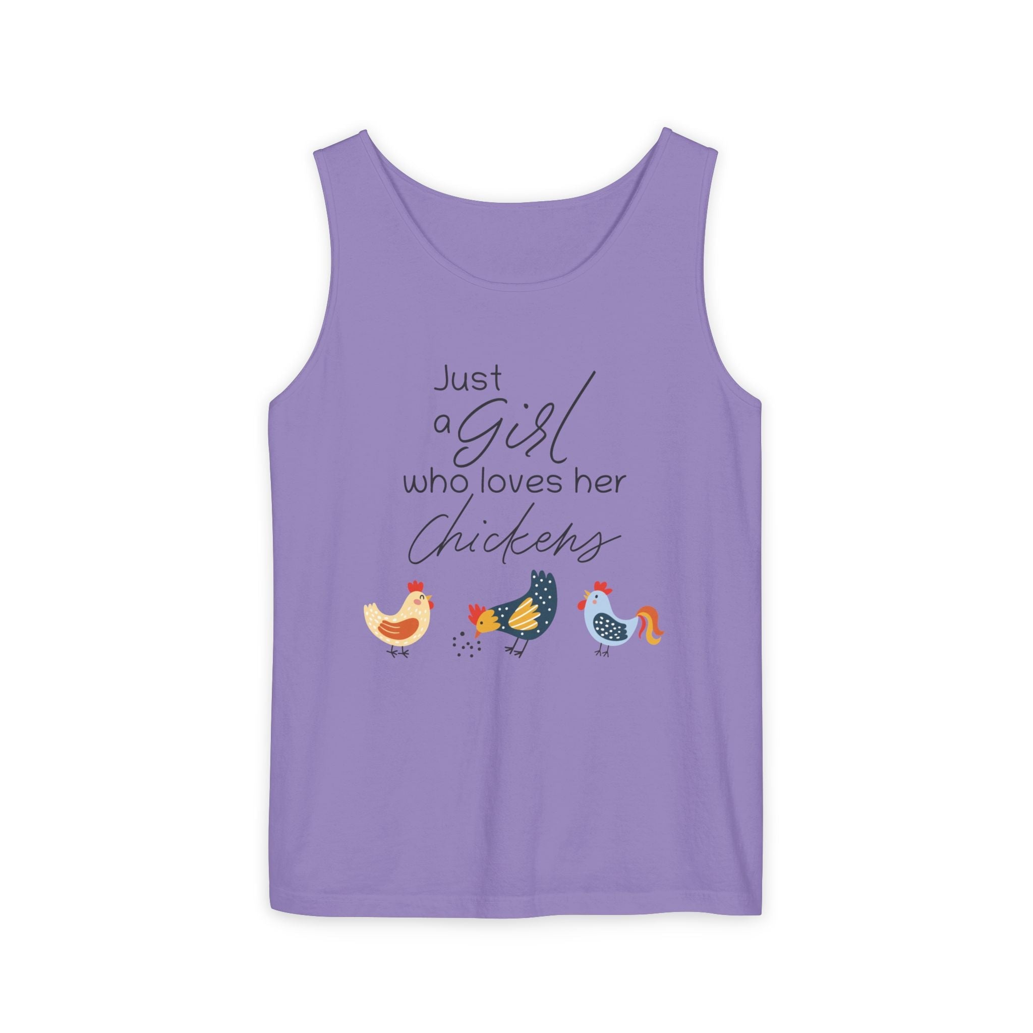 Homestead Women's Tank - Just a Girl Who Loves Her Chickens | Tank Top by atgodanddesigns