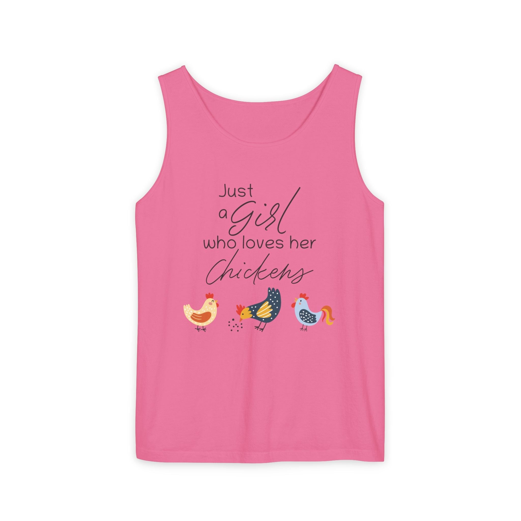 Homestead Women's Tank - Just a Girl Who Loves Her Chickens | Tank Top by atgodanddesigns