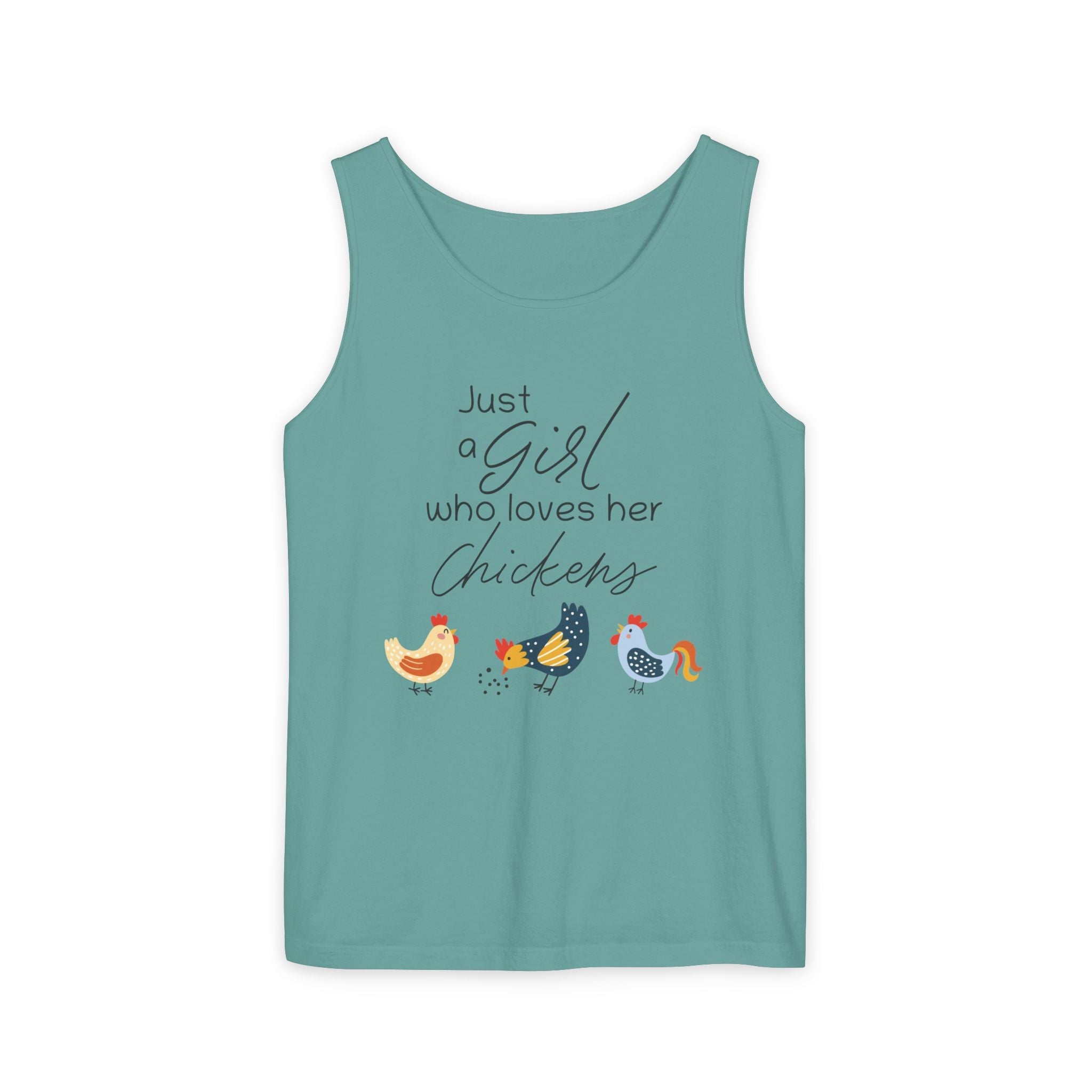Homestead Women's Tank - Just a Girl Who Loves Her Chickens | Tank Top by atgodanddesigns