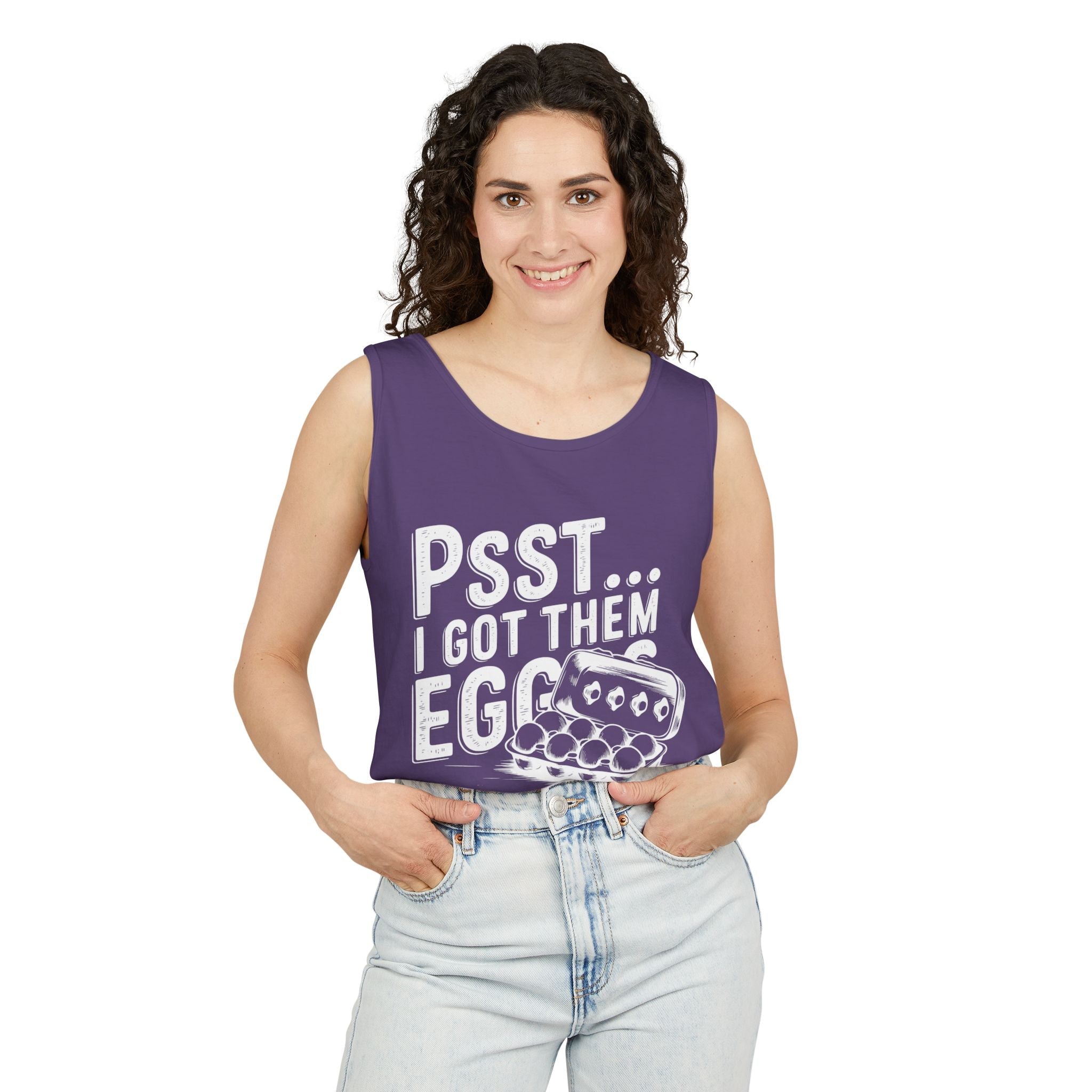 Homestead Women's Tank - Psst...I Got Them Eggs | Tank Top by atgodanddesigns