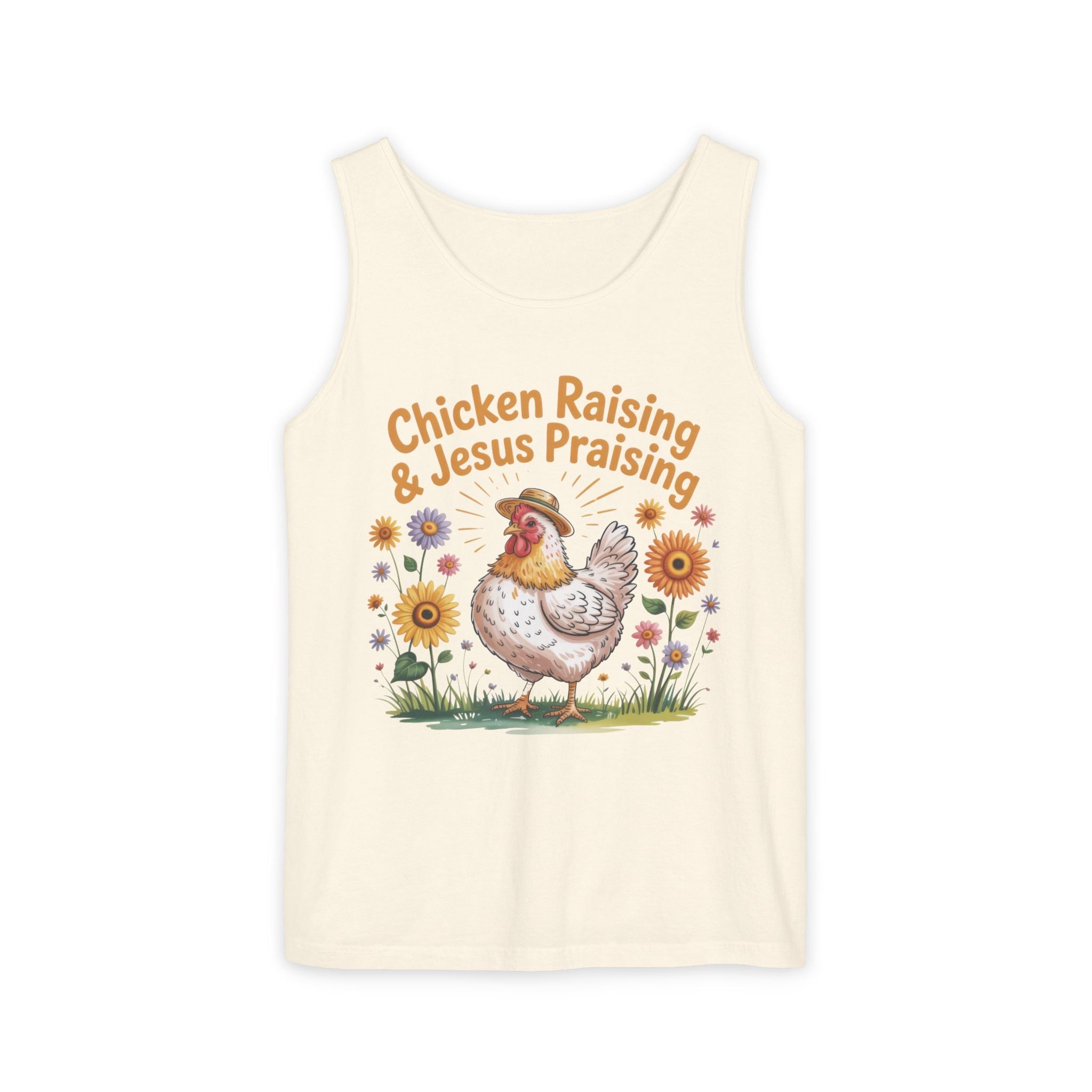 Homestead Women's Tank Top - Chicken Raising & Jesus Praising | Tank Top by atgodanddesigns