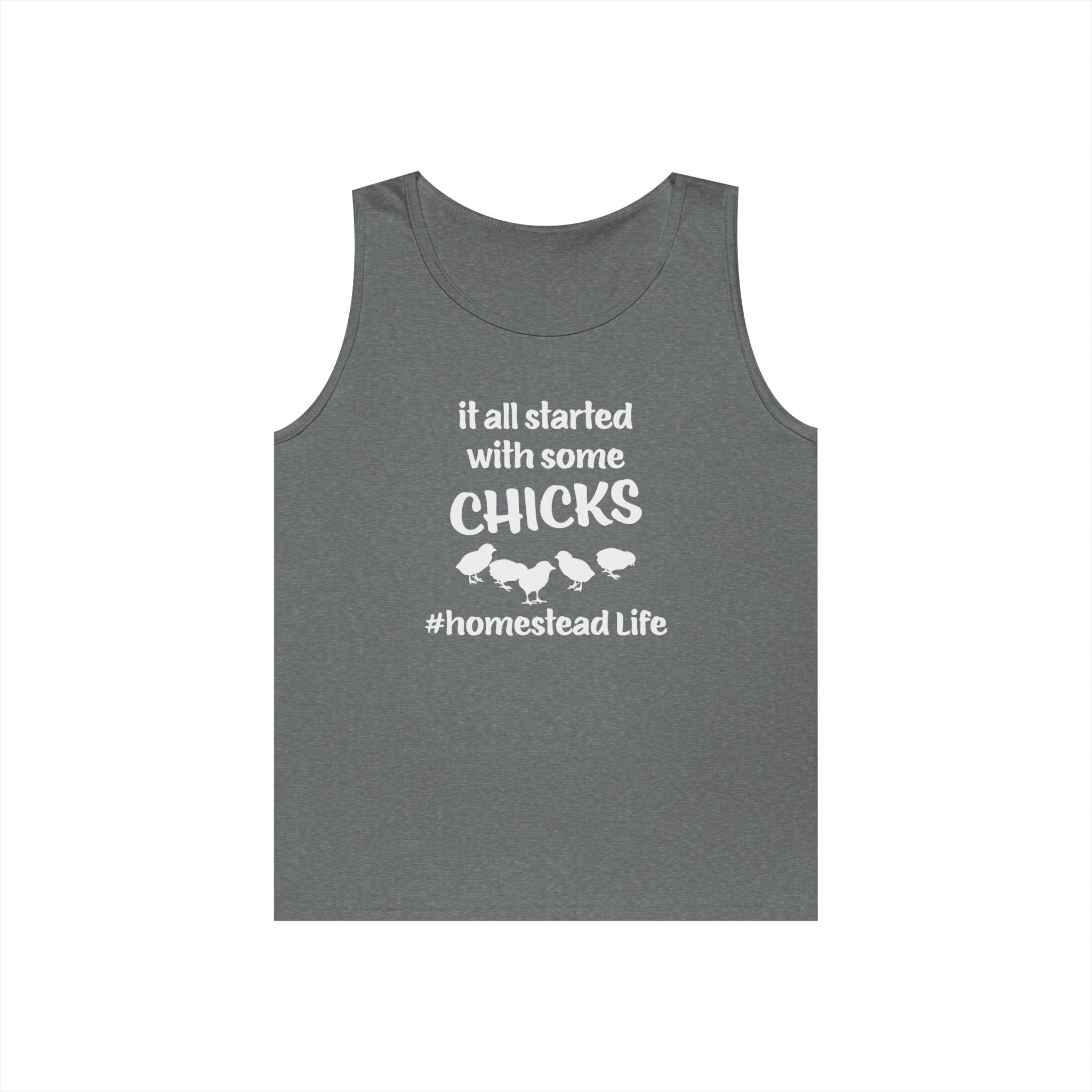 Homestead Women's Tank Top - It All Started With Some Chicks Homestead Life | Tank Top by atgodanddesigns