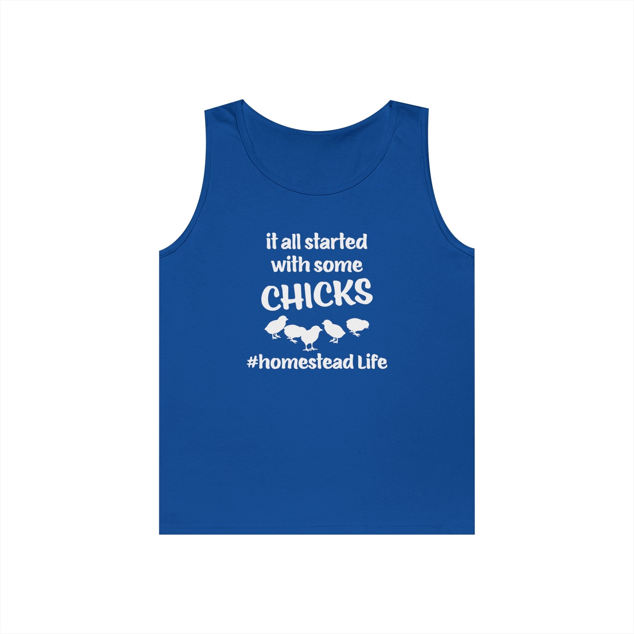 Homestead Women's Tank Top - It All Started With Some Chicks Homestead Life | Tank Top by atgodanddesigns