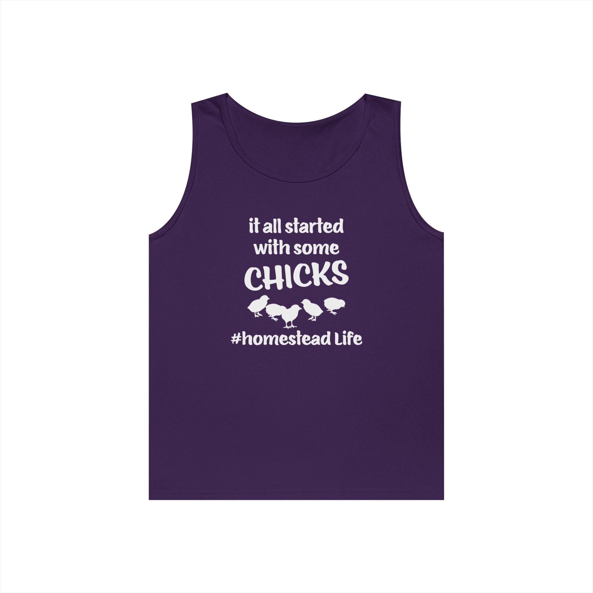 Homestead Women's Tank Top - It All Started With Some Chicks Homestead Life | Tank Top by atgodanddesigns
