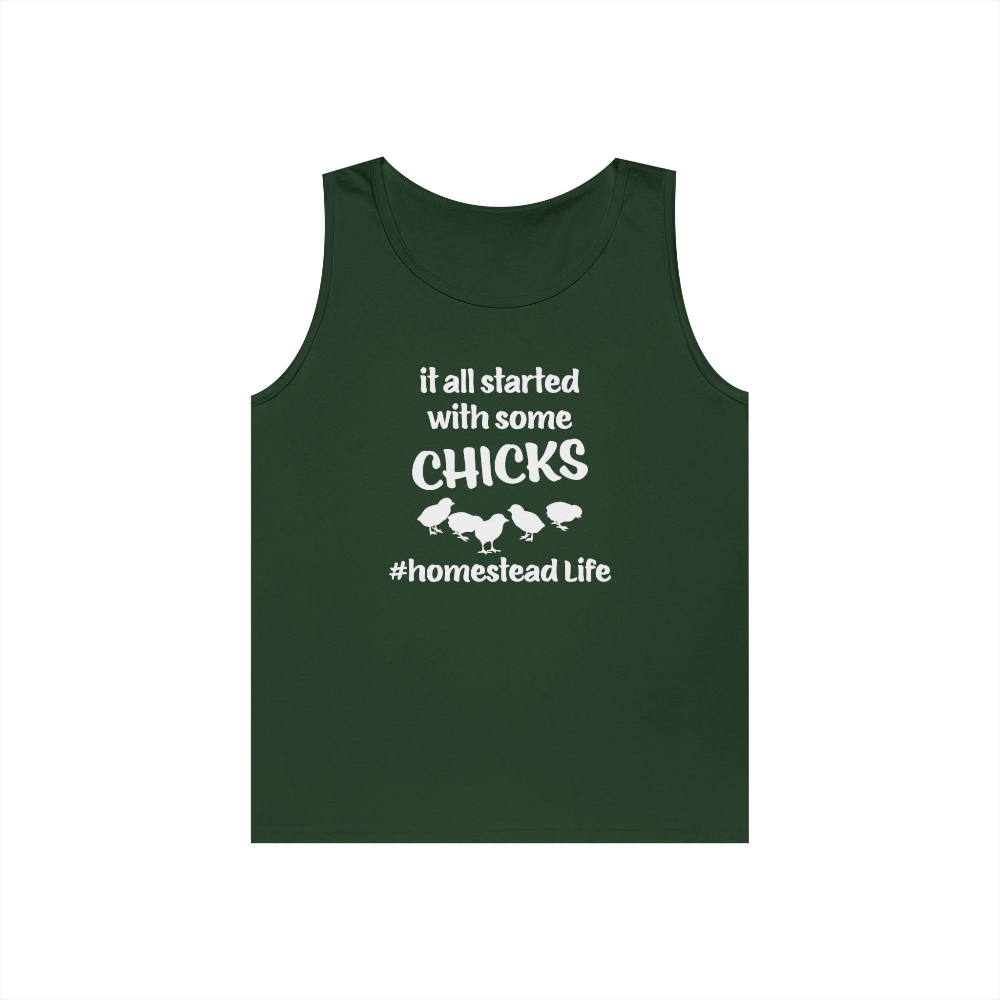 Homestead Women's Tank Top - It All Started With Some Chicks Homestead Life | Tank Top by atgodanddesigns